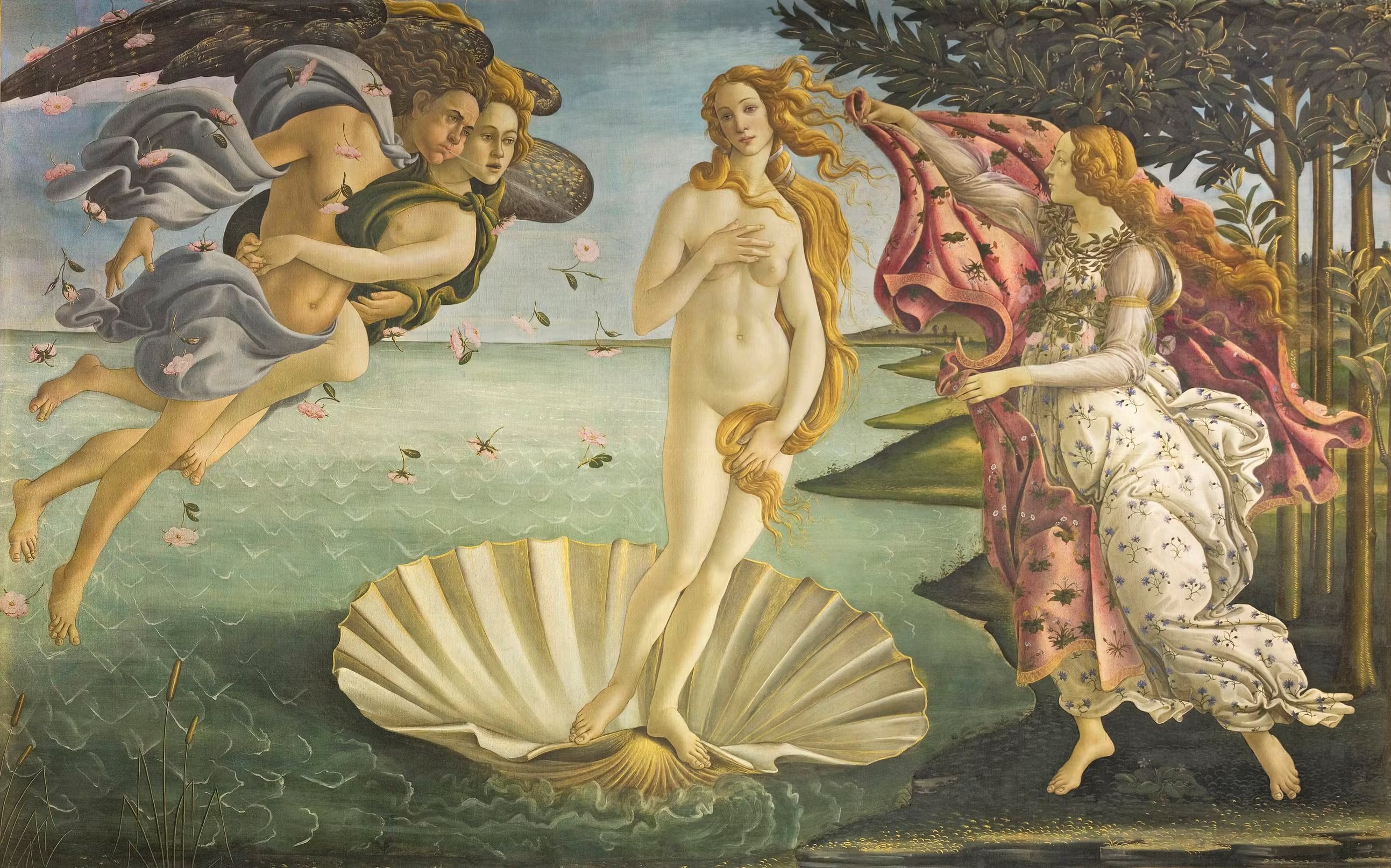 O Nascimento de Vénus by Sandro Botticelli - 1485–1486 - 172,5 x 278,5 cm 