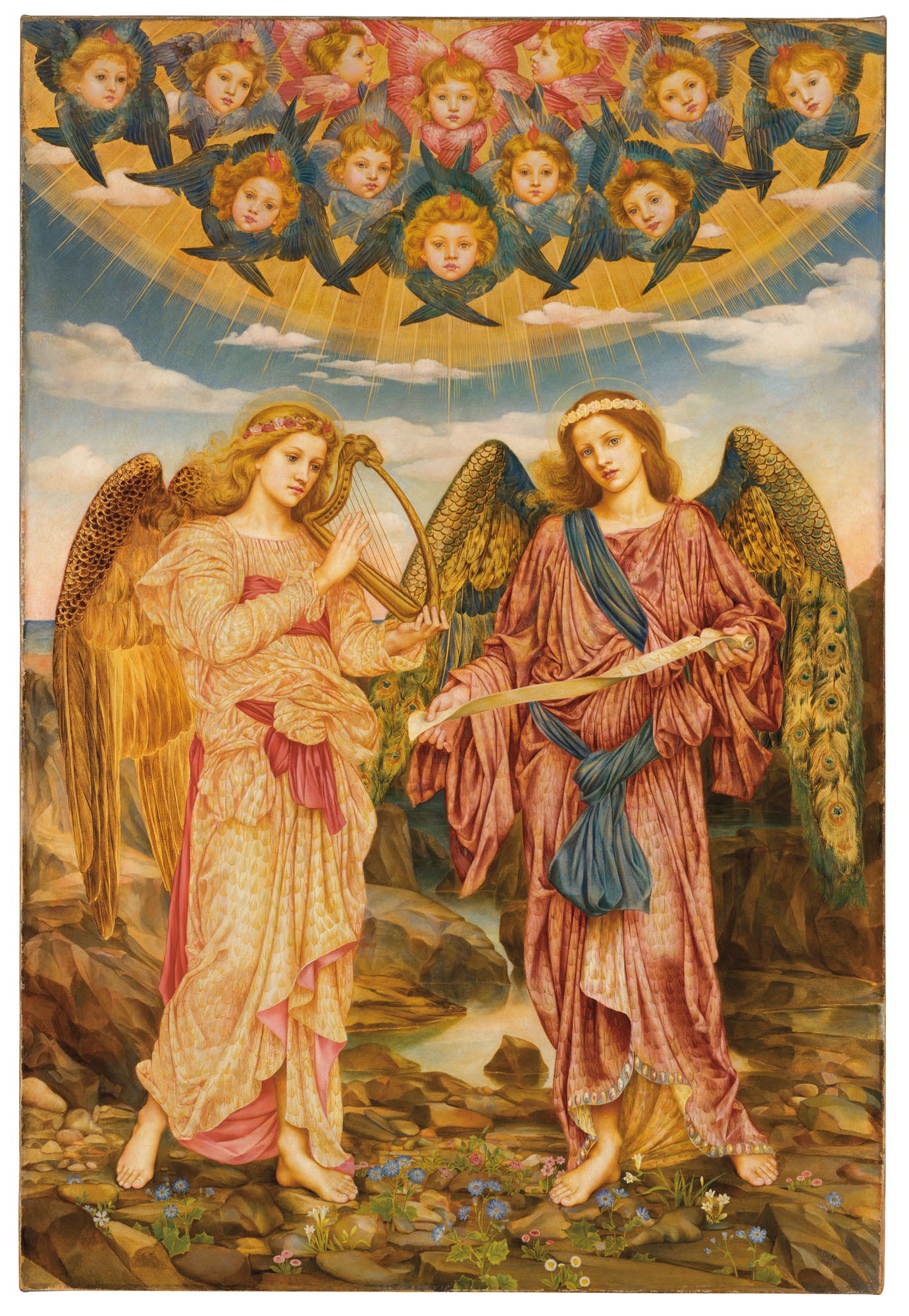 Слава в вышних Богу by Evelyn de Morgan - 1893 г. - 118 x 79,3 см 