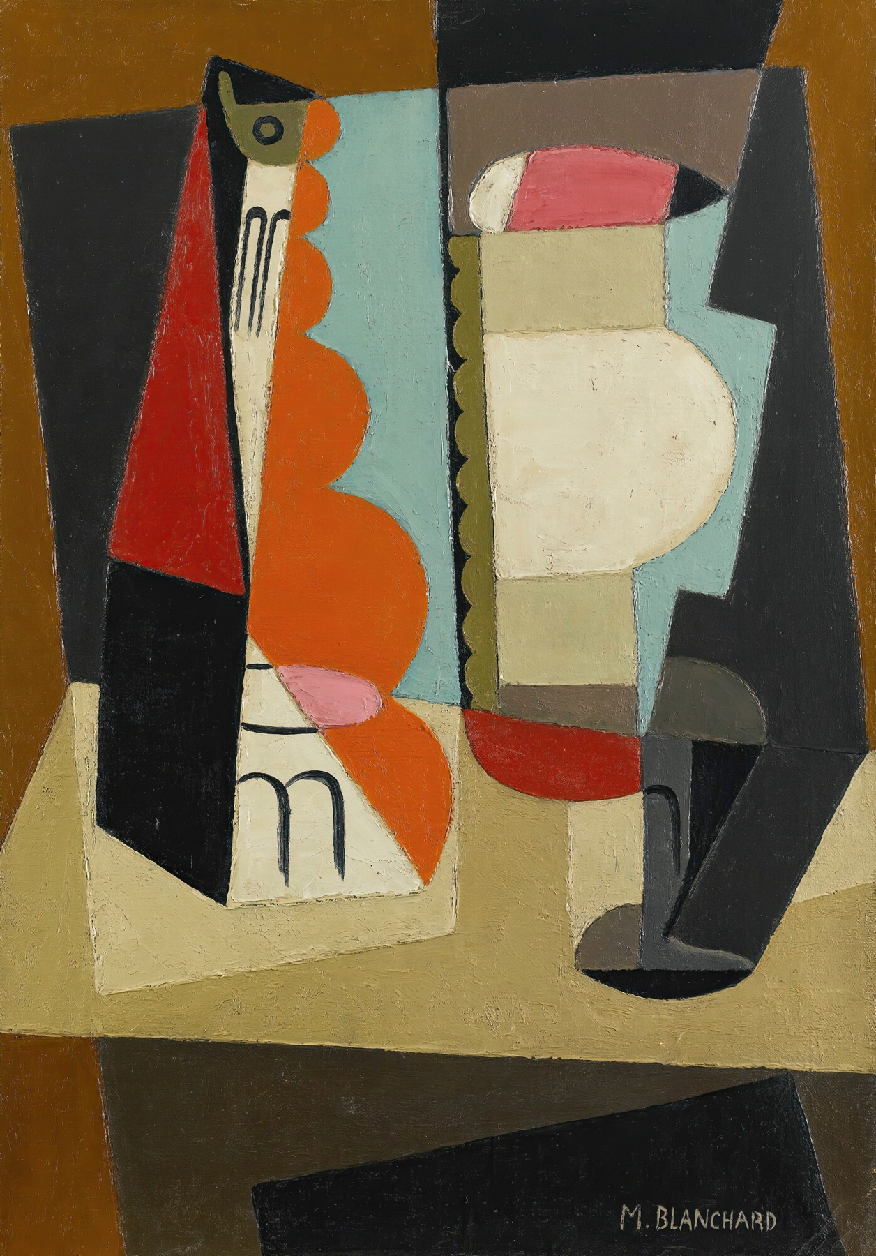 Nature Morte Cubiste by María Blanchard - 1917 - 70 x 60 cm Private Sammlung