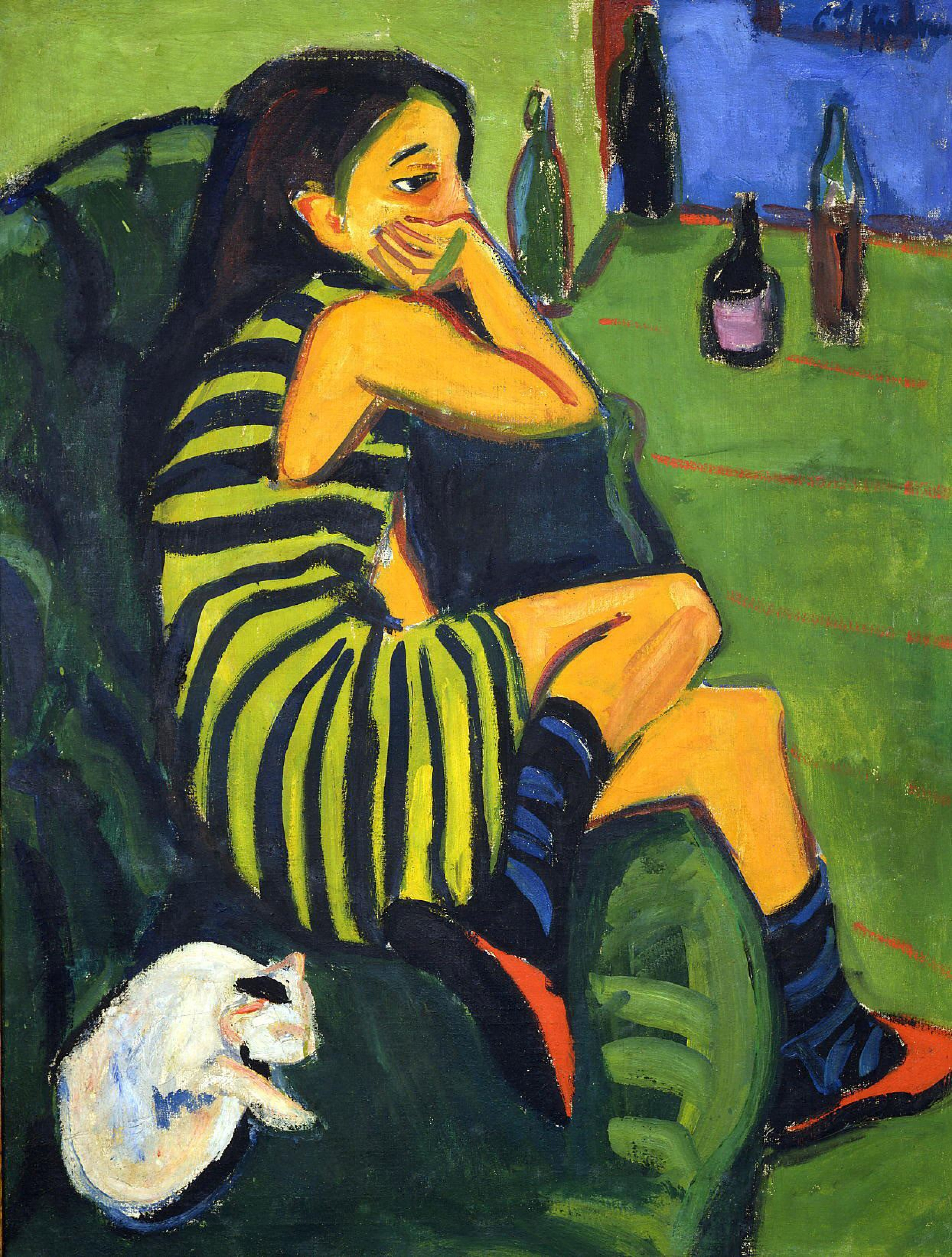 Artistin by Ernst Ludwig Kirchner - 1910 - 101 × 76 cm 