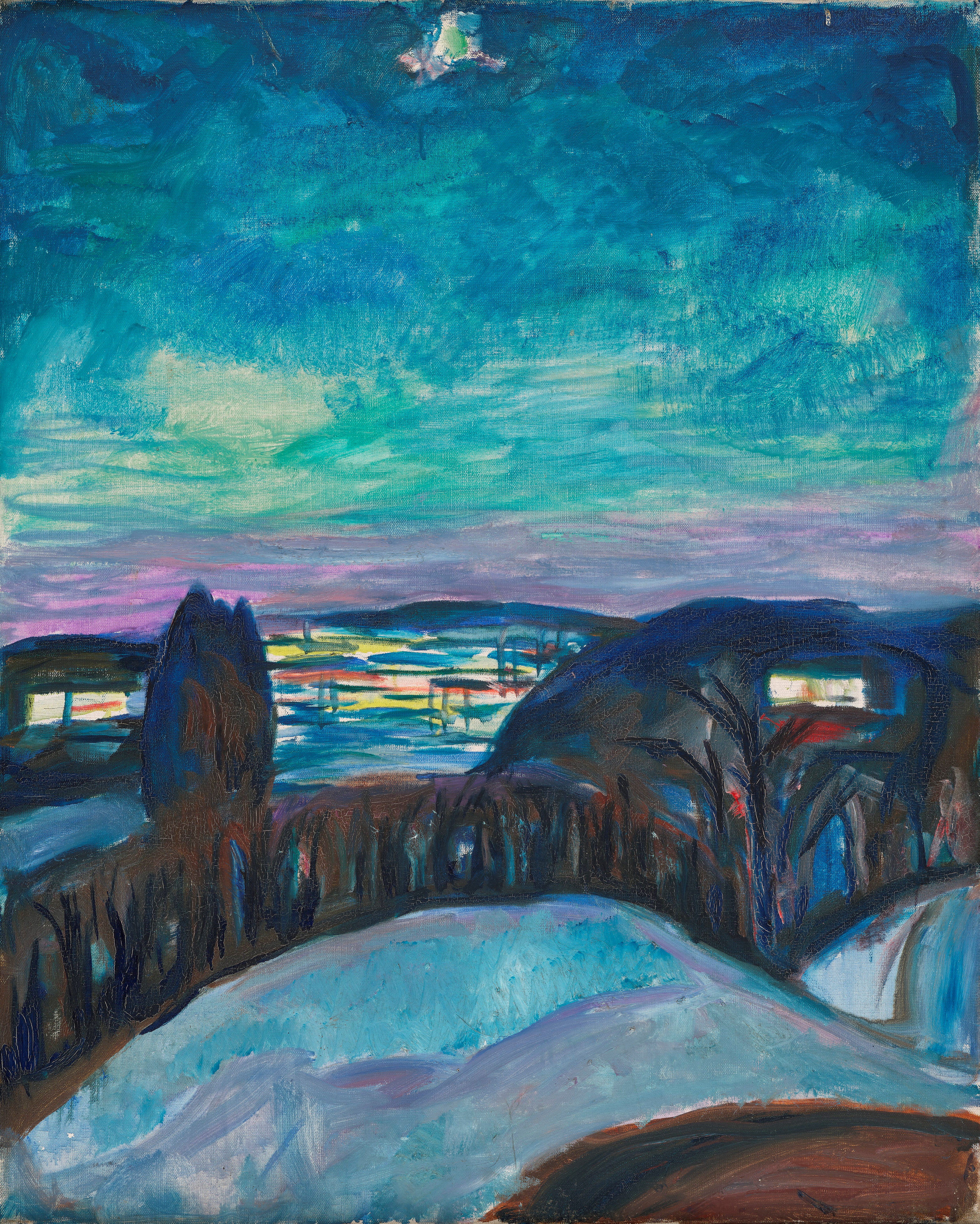 Noite Estrelada by Edvard Munch - 1922–1924 - 80,5 × 65 cm 