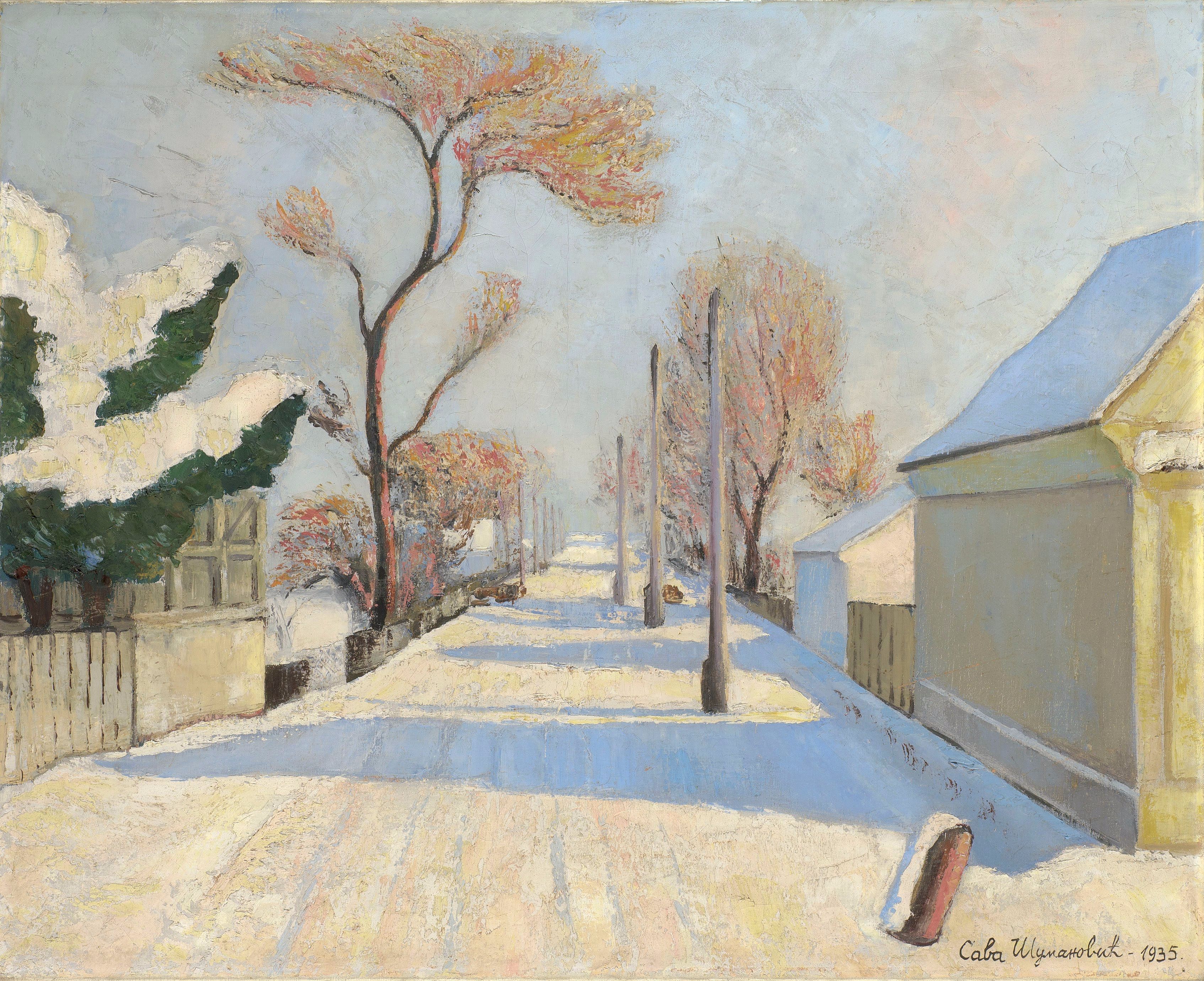 Šid sub zăpadă by Sava Šumanović - 1935 - 100.3 x 81.4 cm 