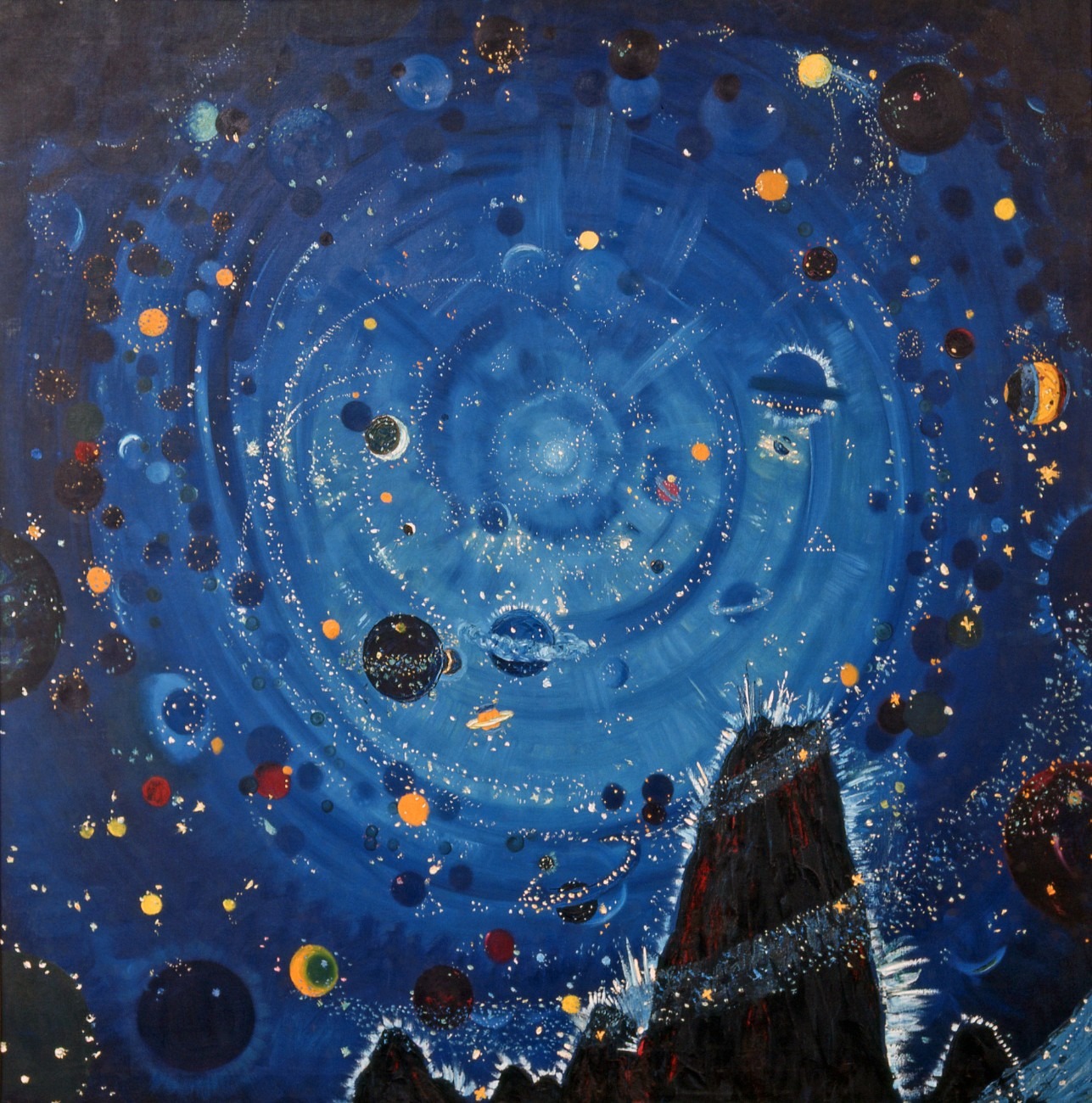 Sternenhimmel by Wenzel August Hablik - 1909 - 200 x 200 cm 
