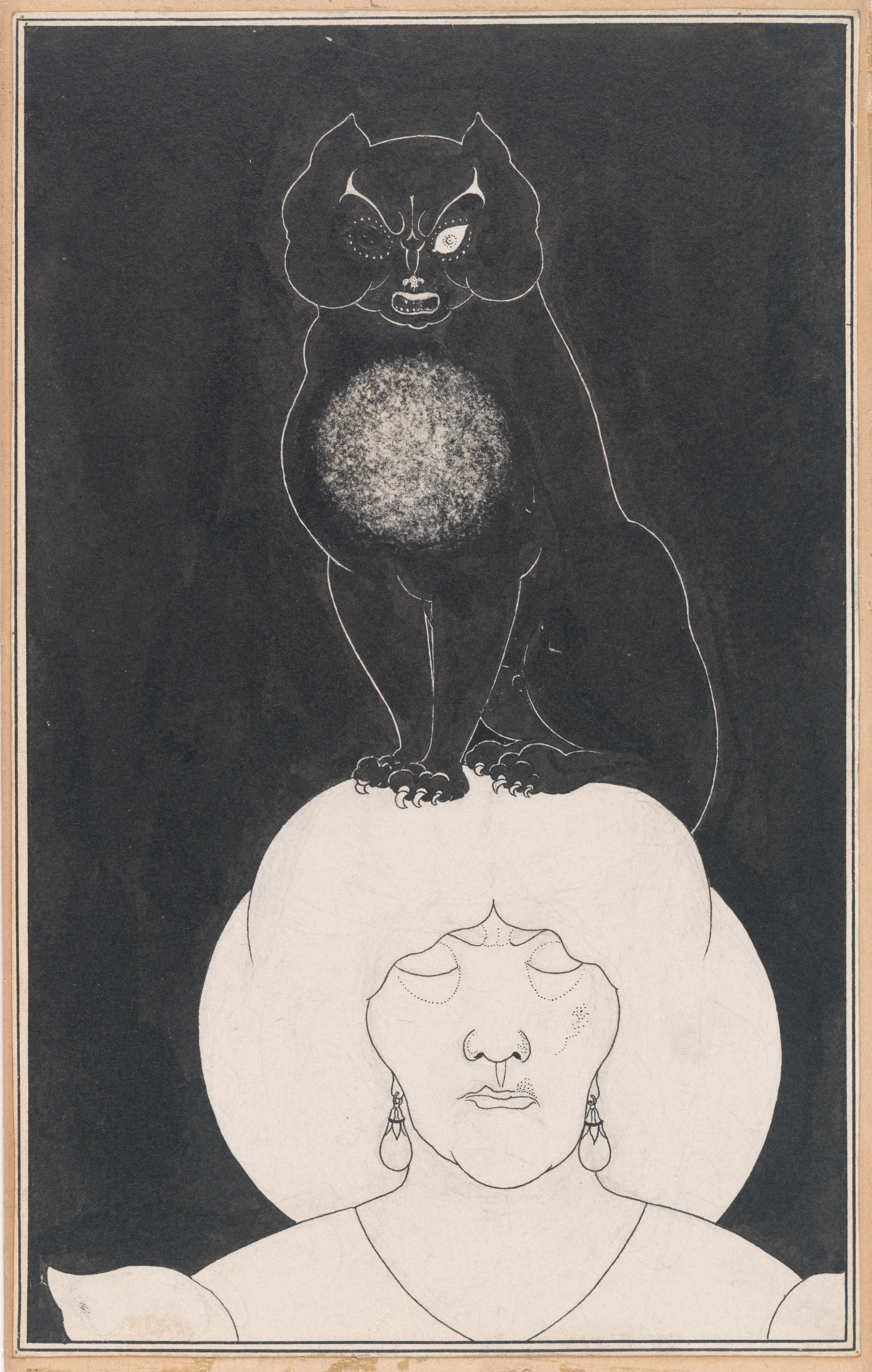 Den svarta katten by Aubrey Beardsley - 1894 - 25,4 × 16,2 cm 