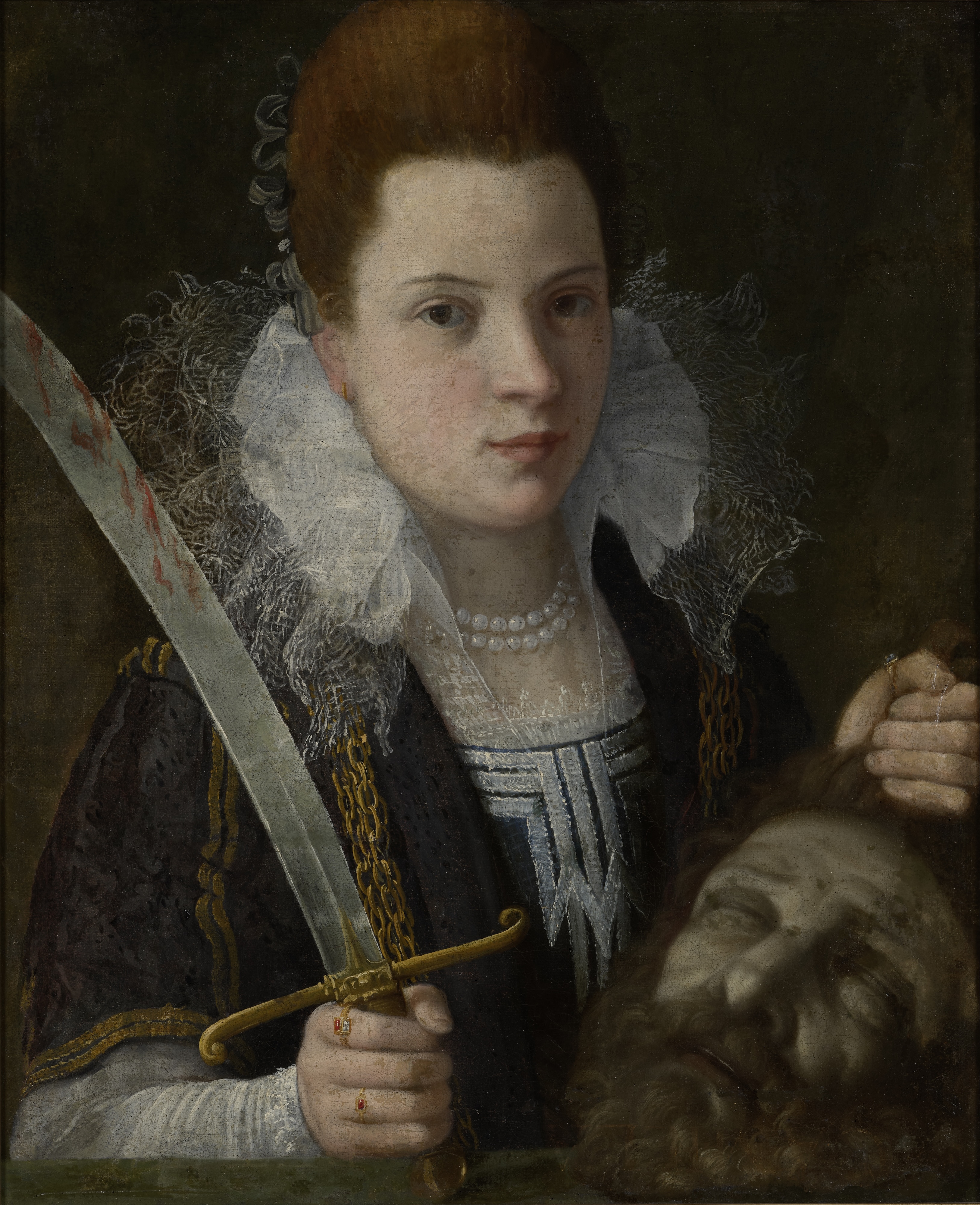Judith Holofernes'in Başıyla by Lavinia Fontana - 1590 ile 1595 yılları arasında - 61 x 50 cm Krakow Ulusal Müzesi