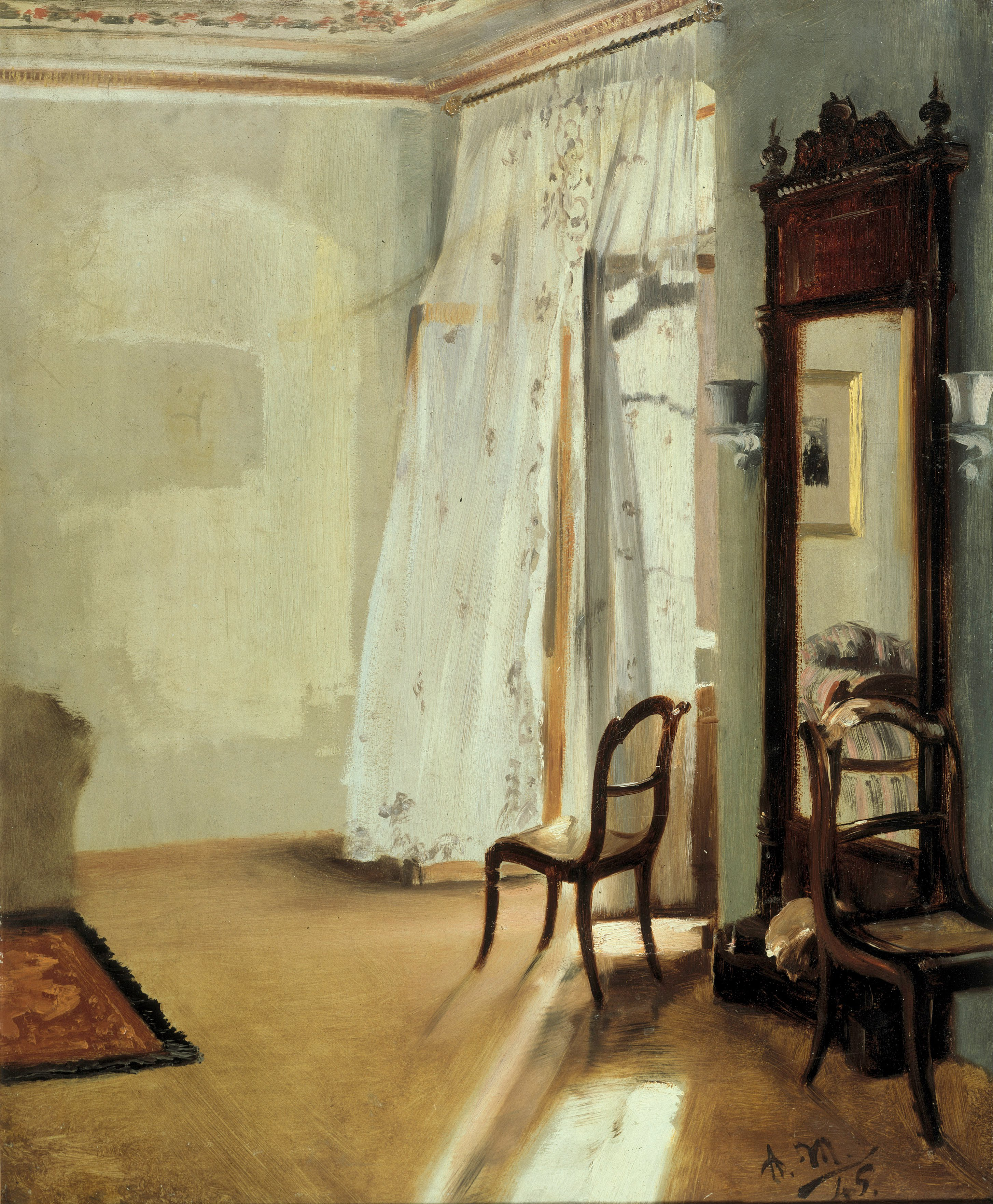 The Balcony Room by Adolph von Menzel - 1845 - 47 x 58 cm Alte Nationalgalerie
