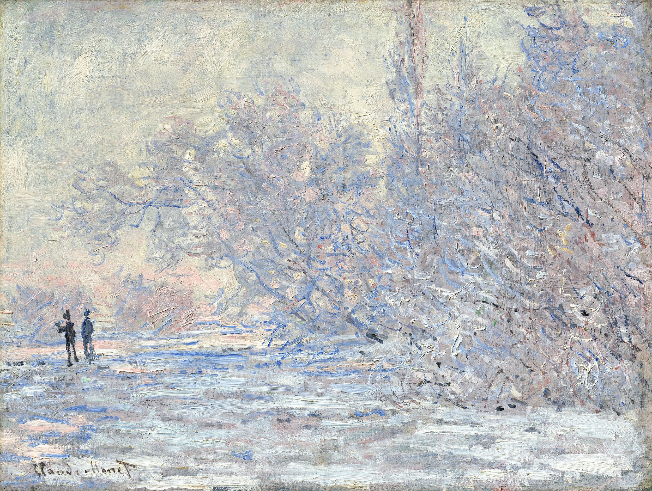 Raureif in Giverny by Claude Monet - 1885 - 54 x 71 cm Museum Barberini