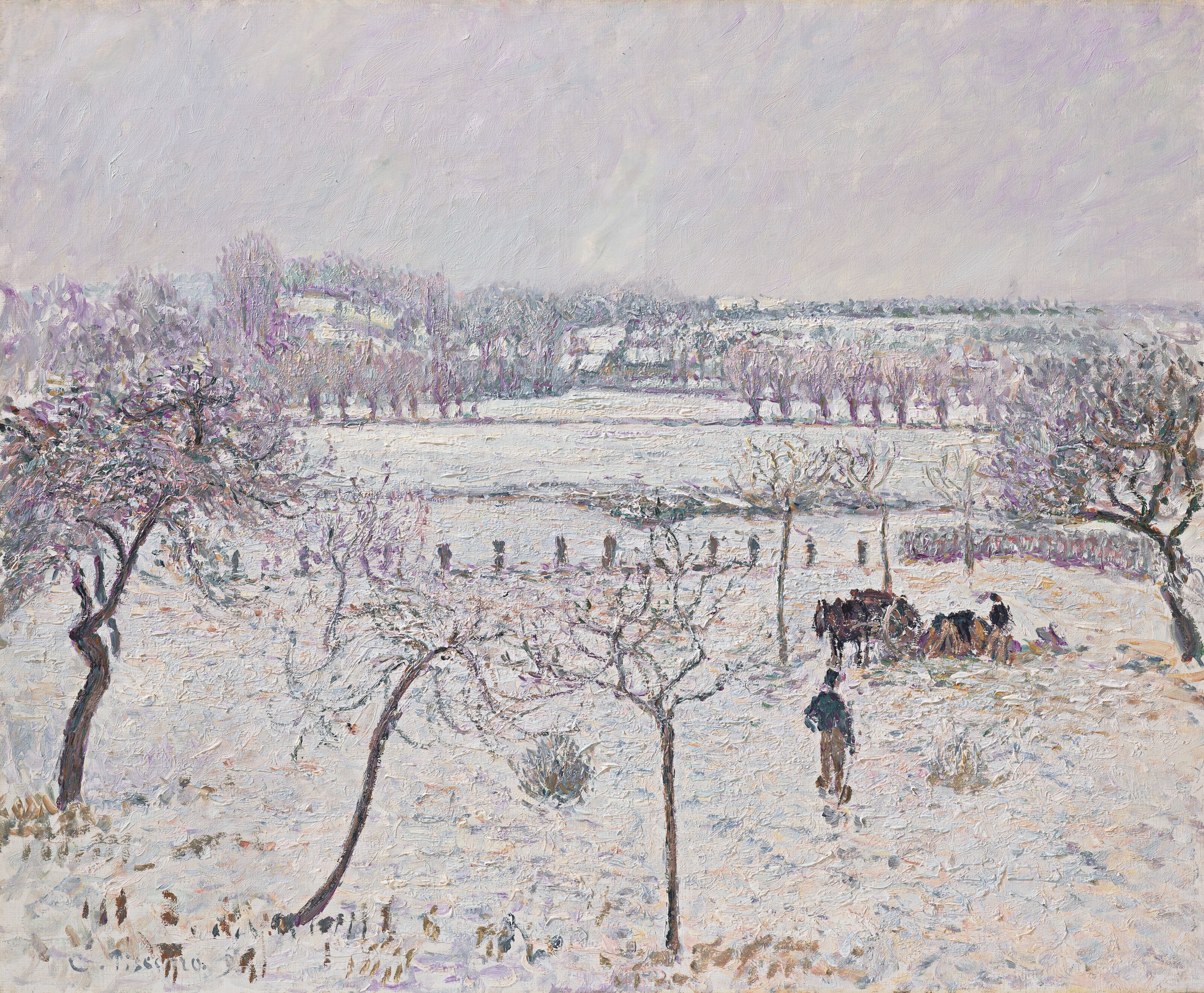 Χιόνι και Πάχνη στο Ερανί by Camille Pissarro - 1895 - 60,3 x 73,4 εκ. 