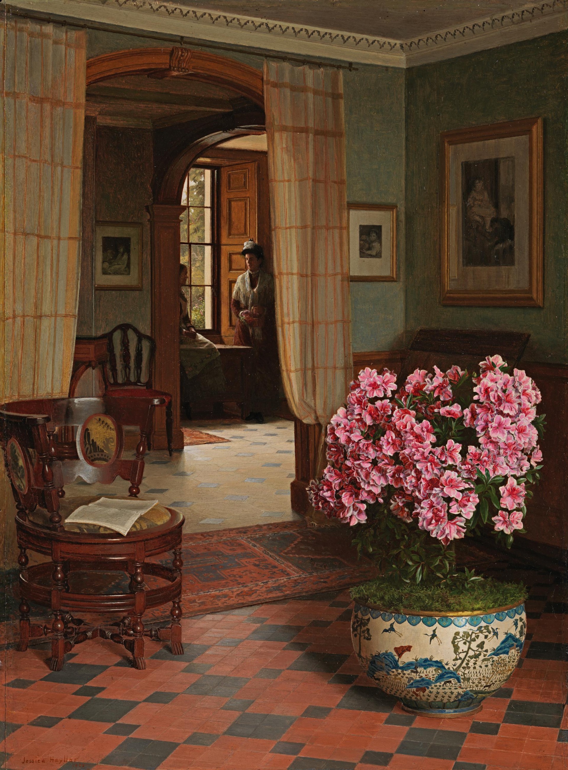 Direttamente dalla serra by Jessica Hayllar - 1885 - 39,4 x 27,9 cm collezione privata