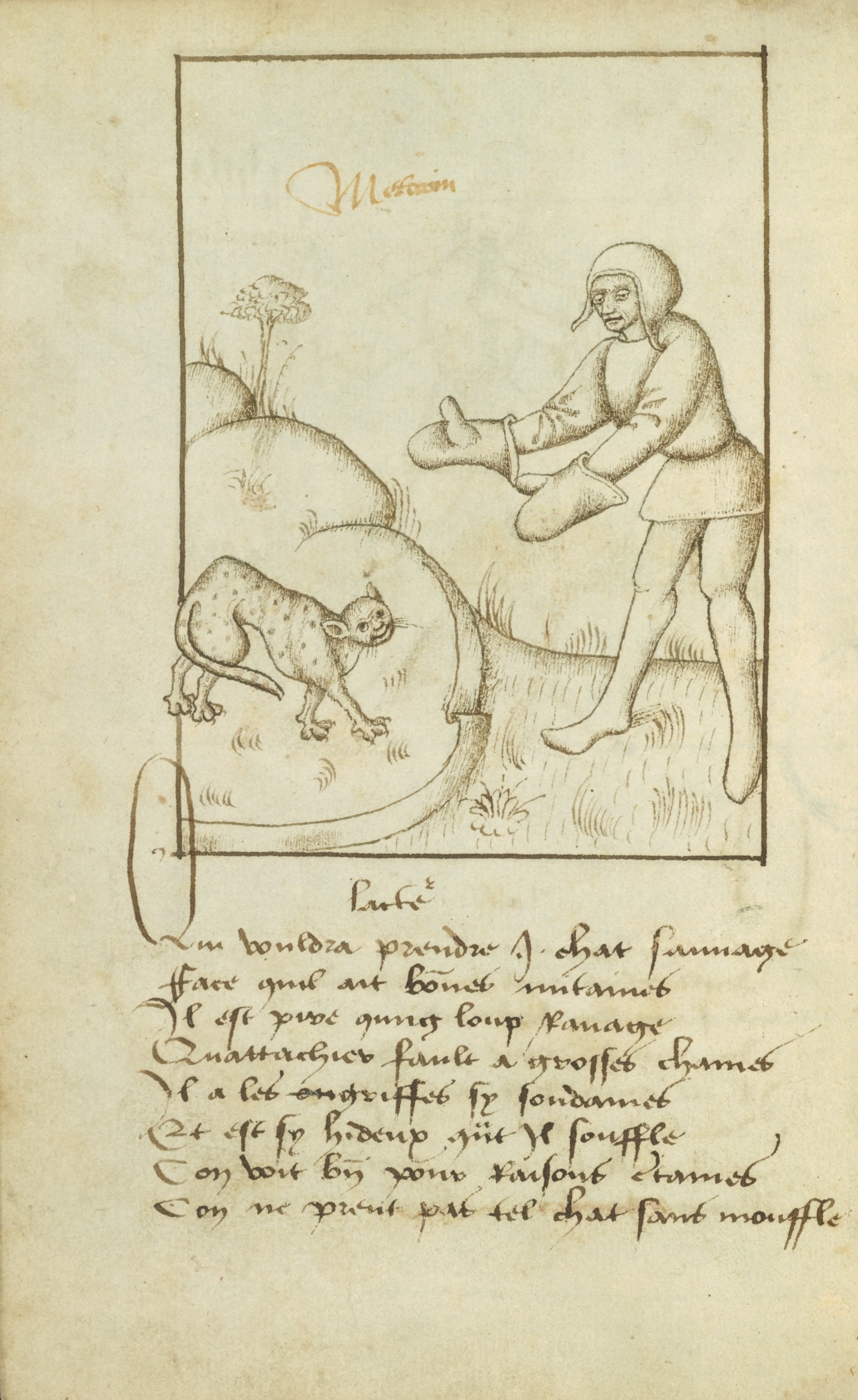 Provérbios em Rima by Artista Desconhecido - c. 1490 - 13,1 x 19,9 cm 