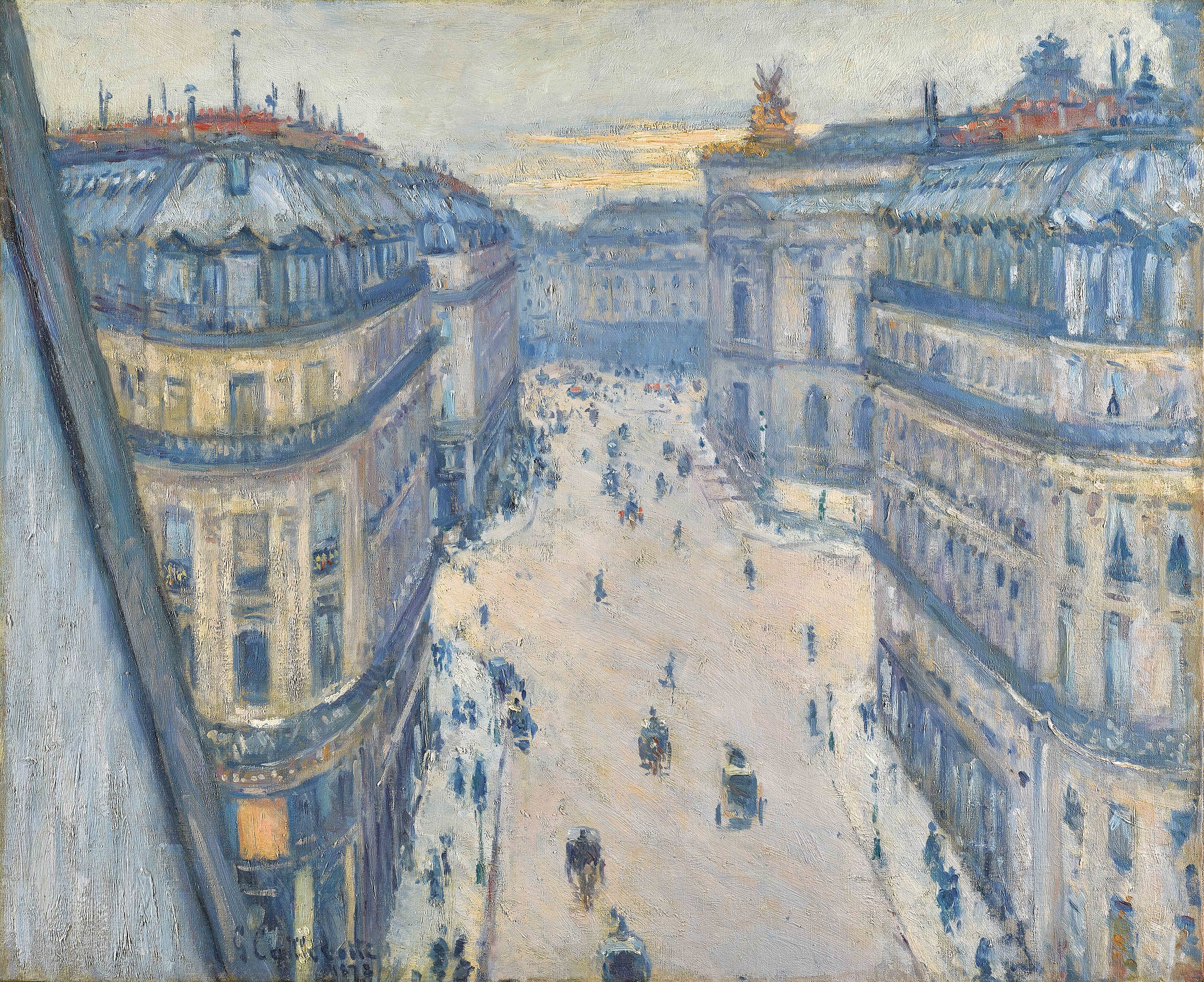 خیابان آلوِی، نمایی از طبقه ششم by Gustave Caillebotte - ۱۸۷۸ - ۵۹.۵ × عرض ۷۳ سانتی‌متر 