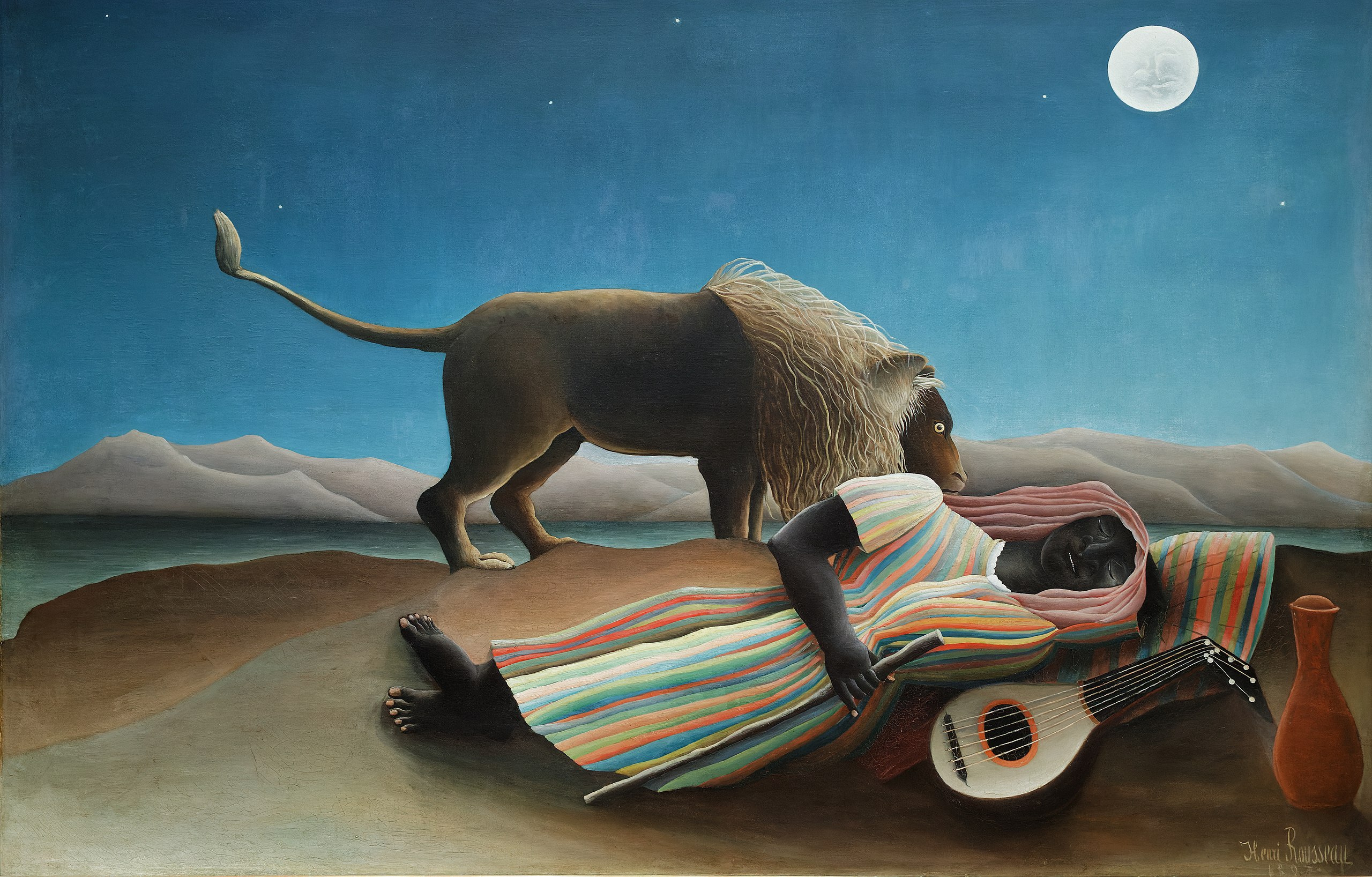 La gitana dormida by Henri Rousseau - 1897 - 130 x 180 cm Museum of Modern Art
