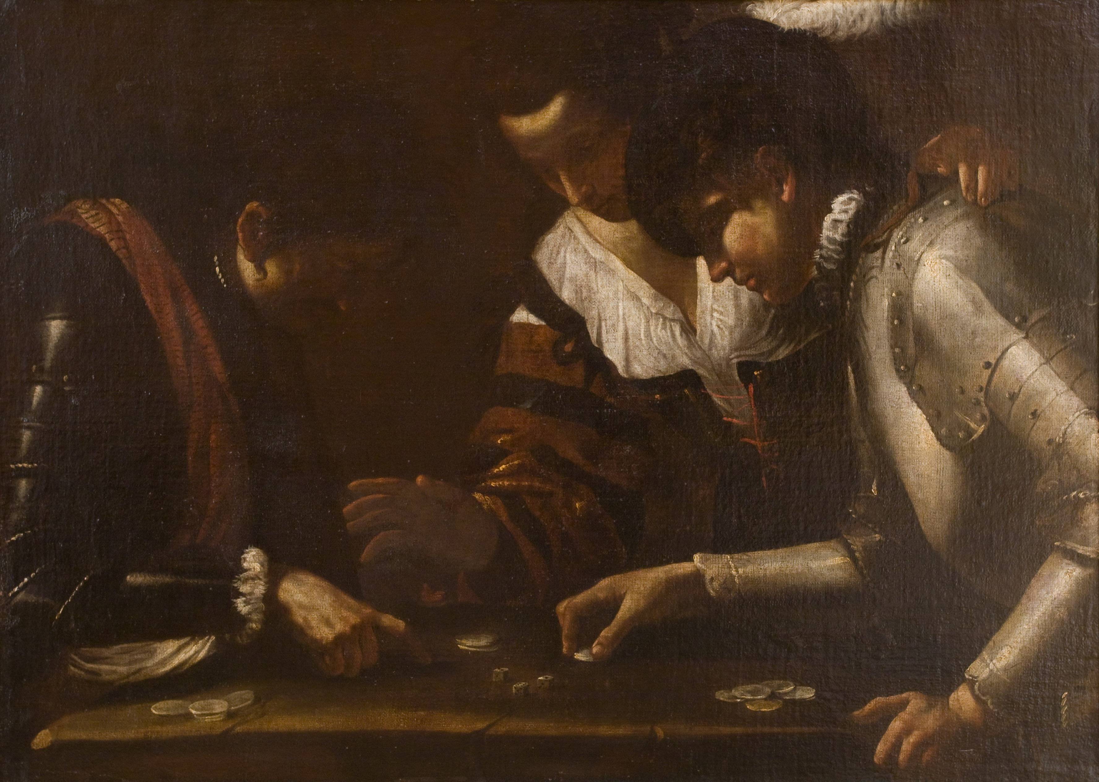 Гра в кісточки by Mattia Preti - бл. 1635 - 89 x 124 см 