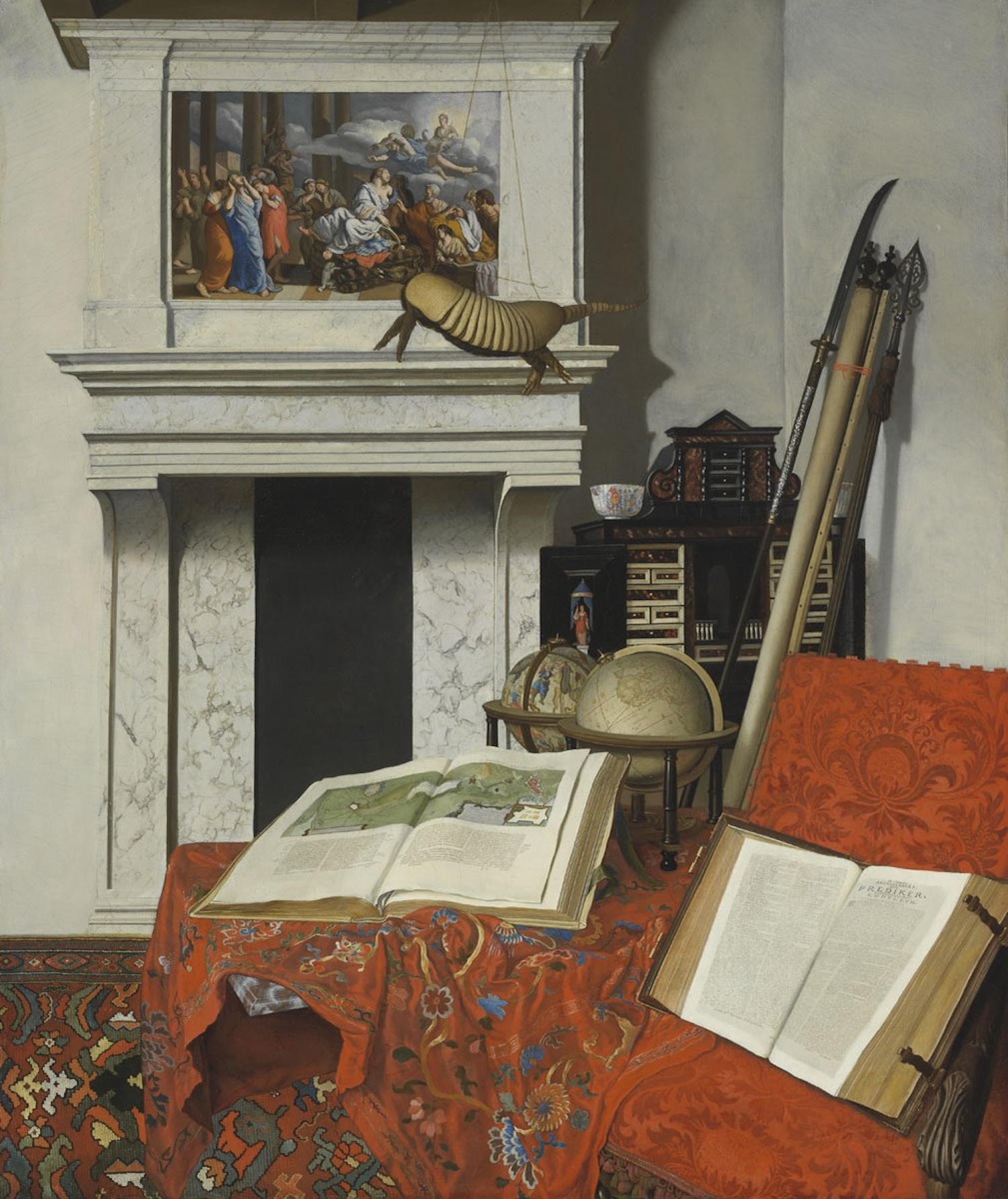 Уголок комнаты с диковинками by Jan van der Heyden - 1712 г. - 75 x 63,5 см 