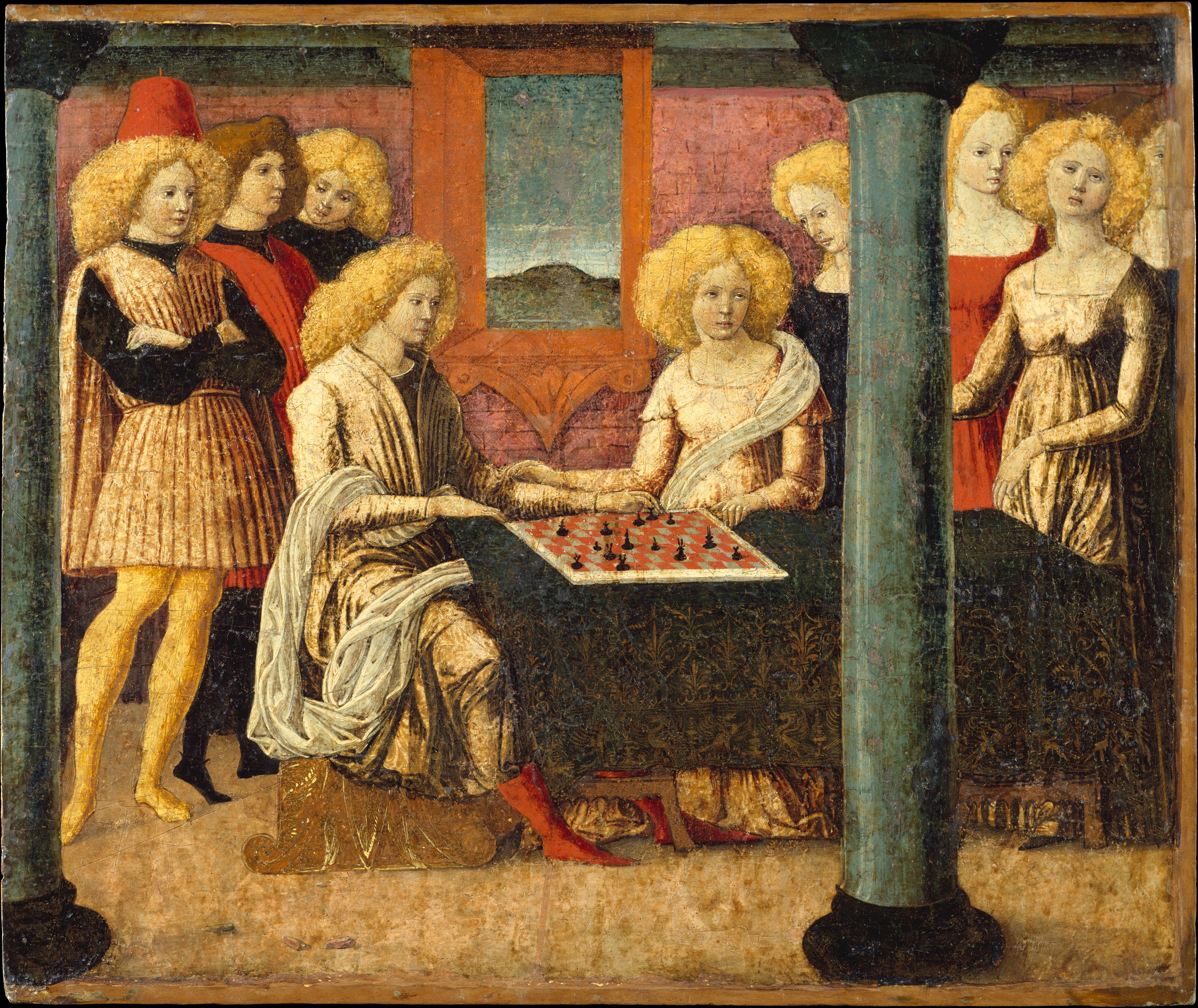 Hráči šachů by Liberale da Verona - cca 1475 - 34,9 x 41,3 cm 
