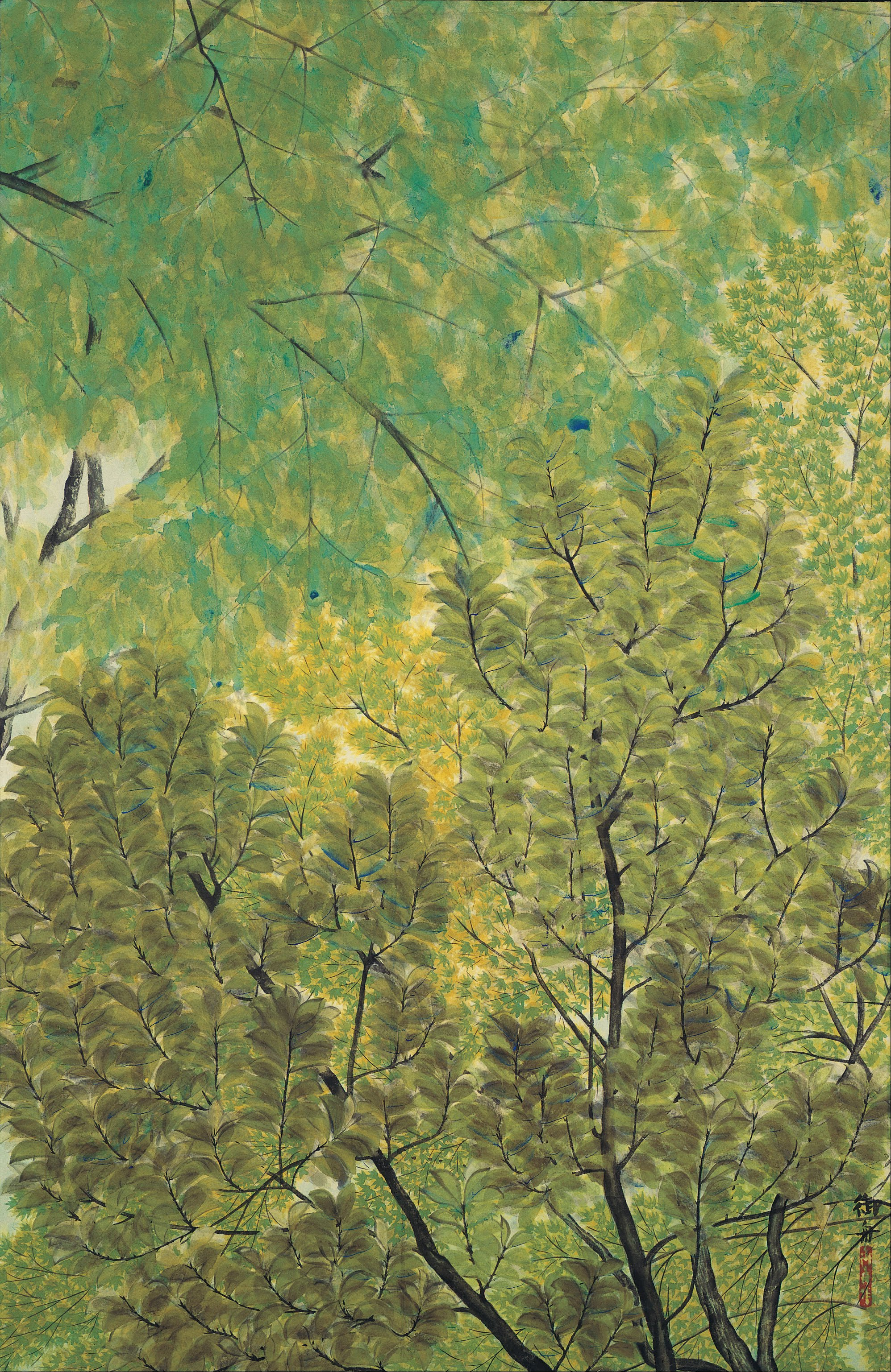 Nouvelles feuilles by Hayami Gyoshū  - 1915 - 125 x 81 cm Musée d'art Adachi