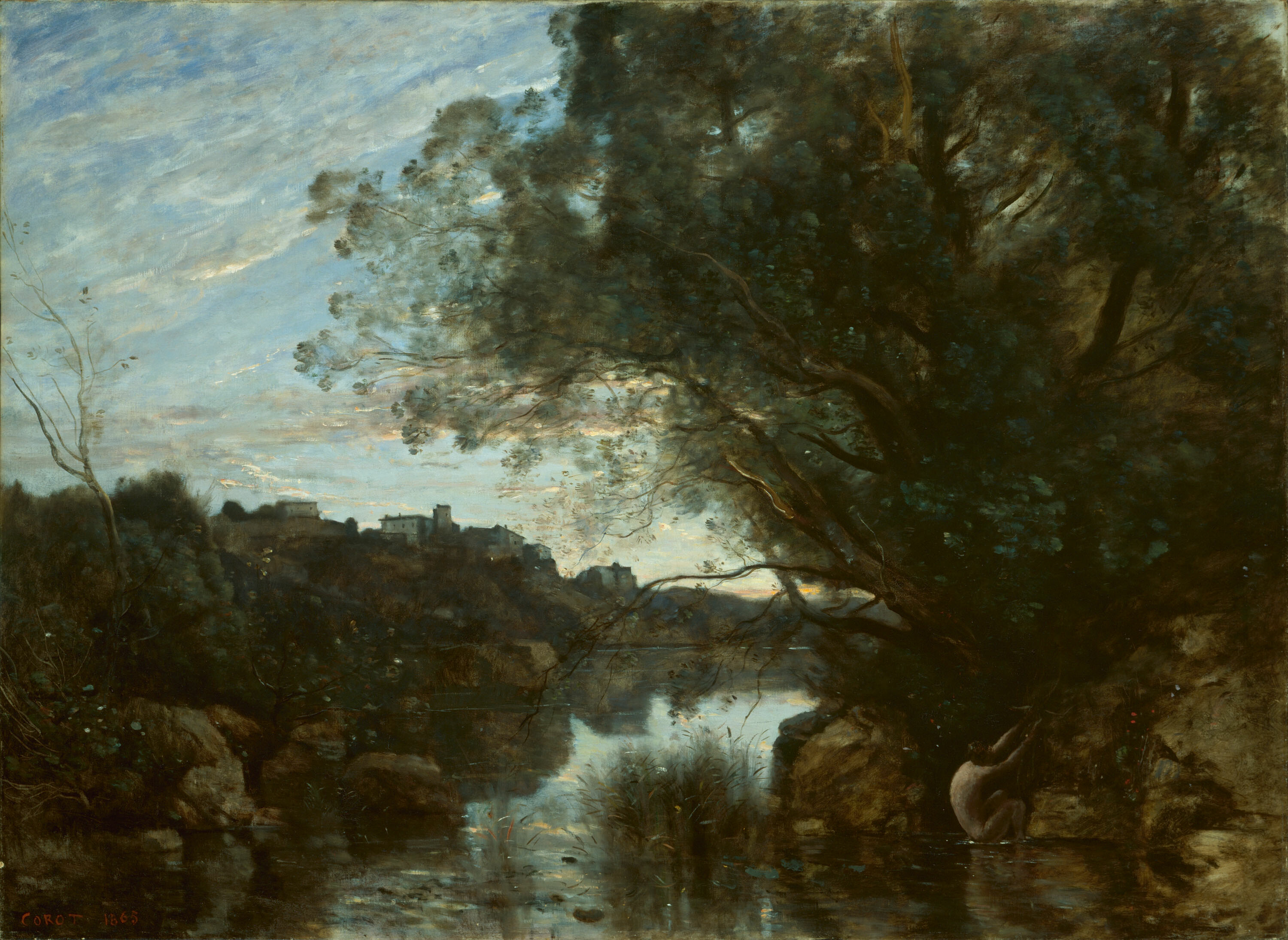 Ricordo dei dintorni del Lago di Nemi by Jean-Baptiste-Camille Corot - 1865 - 98,4 × 134,3 cm Art Institute of Chicago