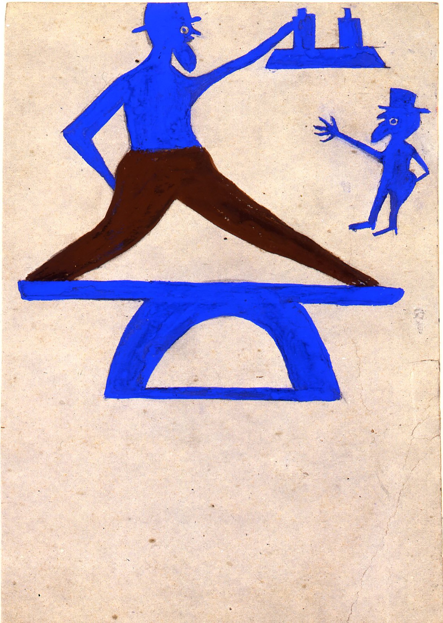 Без назви by Bill Traylor - 1939–1942 - 38.1 × 27.3 см 