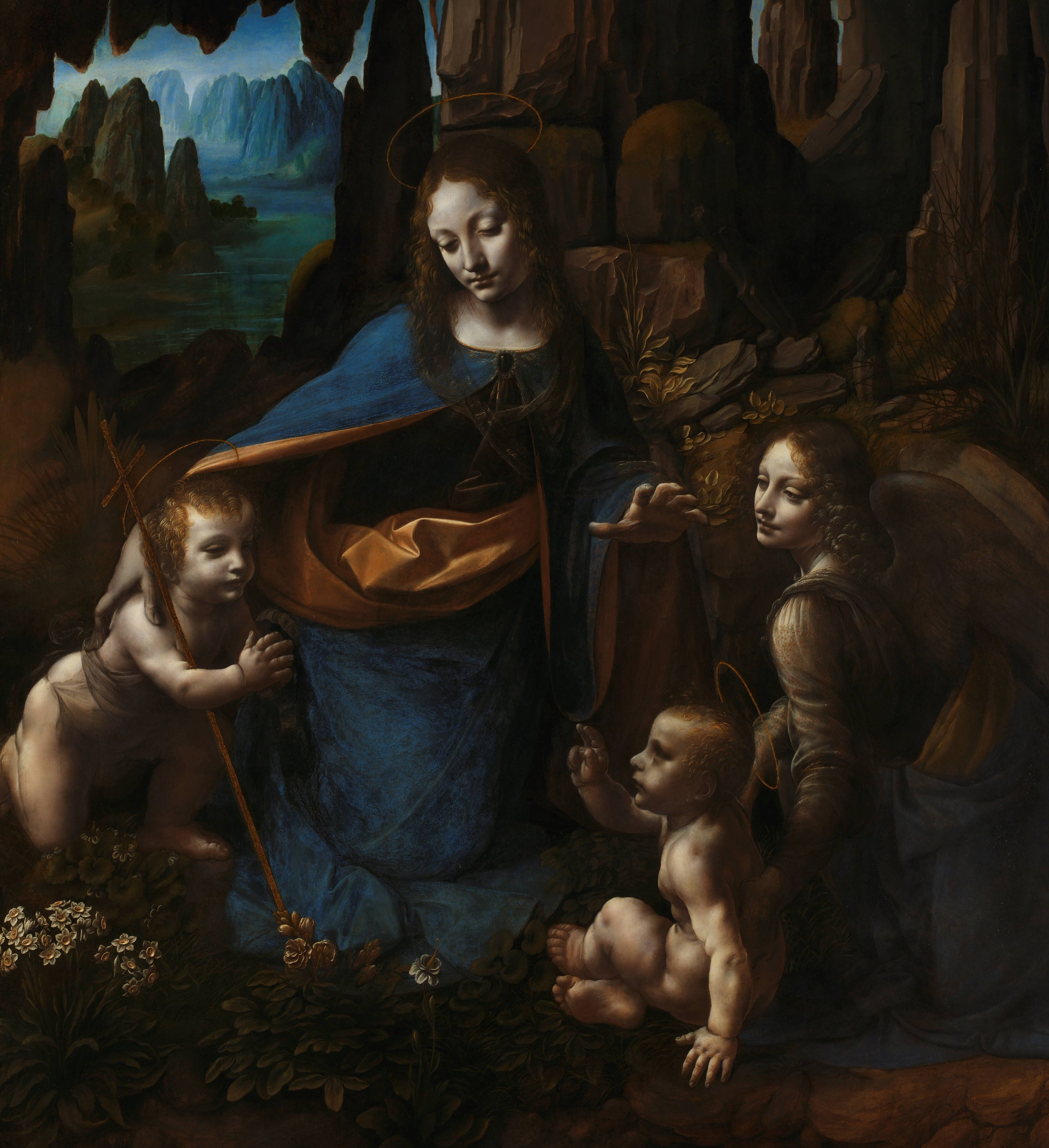 Vergine delle rocce by Leonardo da Vinci - 1491/2-9 circa e 1506-8 - 189,5 × 120 cm 