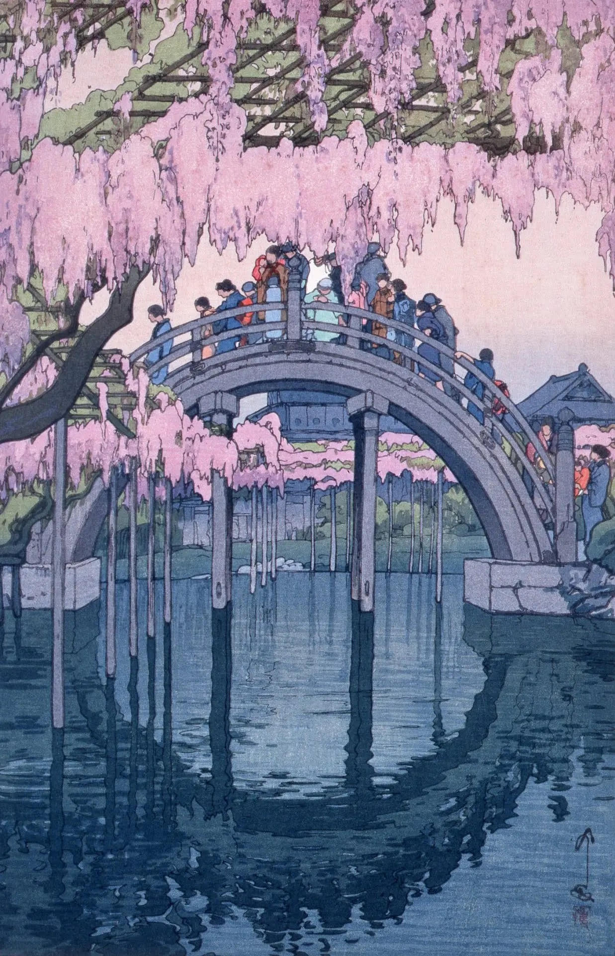 Kameido by Hiroshi Yoshida - 1927 - 41.5 x 27.9 cm Colección privada