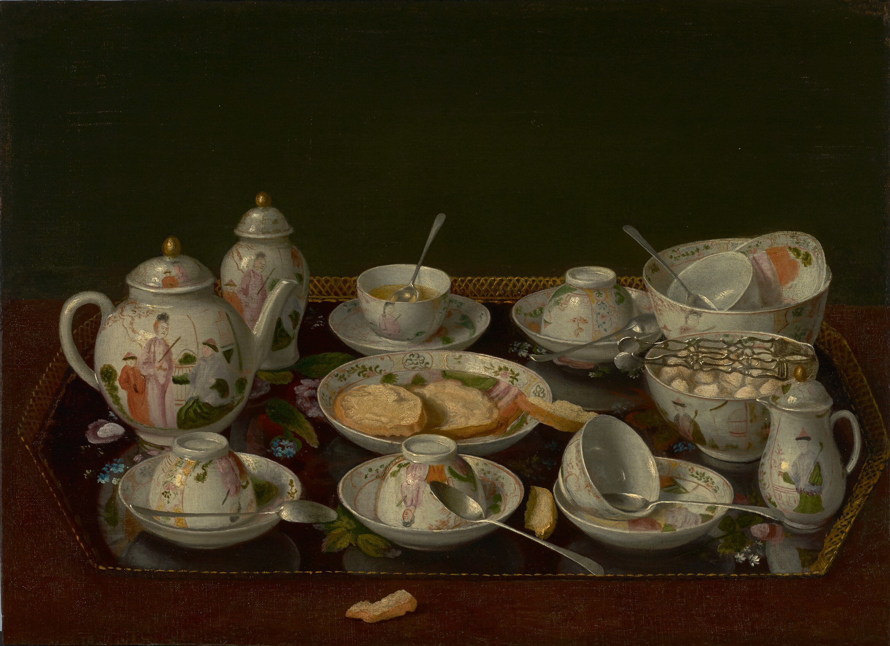 Stilleven: theeset by Jean-Étienne Liotard - ca. 1781–1783 - 37.8 × 51.6 cm 