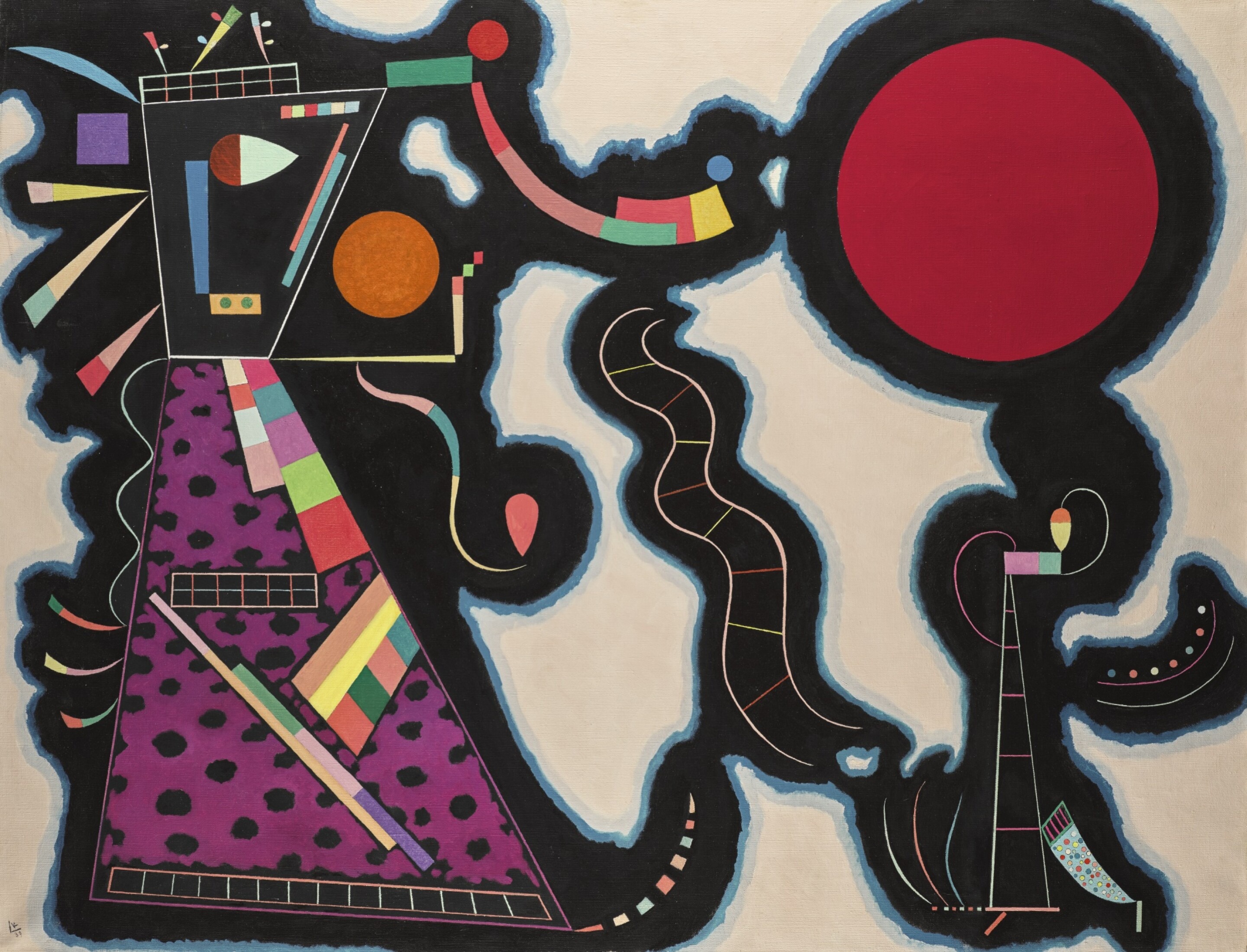 Il cerchio rosso by Wassily Kandinsky - 1939 - 89 x 116 cm collezione privata