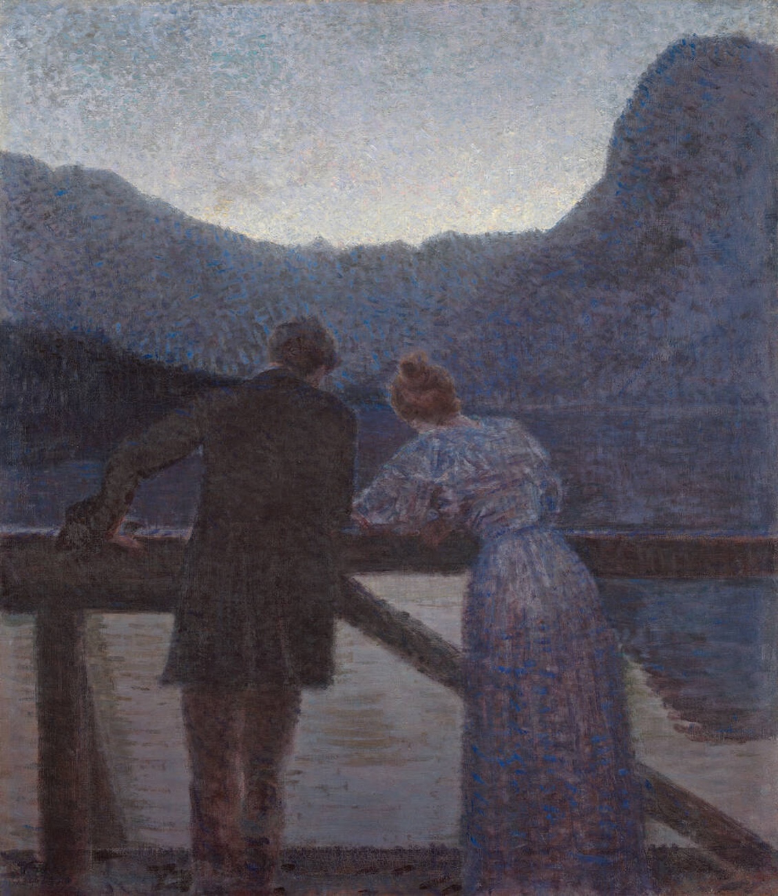 زوجان عند البحيرة by Ernst Stöhr - ١٨٩٧م / ١٩٠٣م - ٦٨.١ × ٥٩.٣ سم 