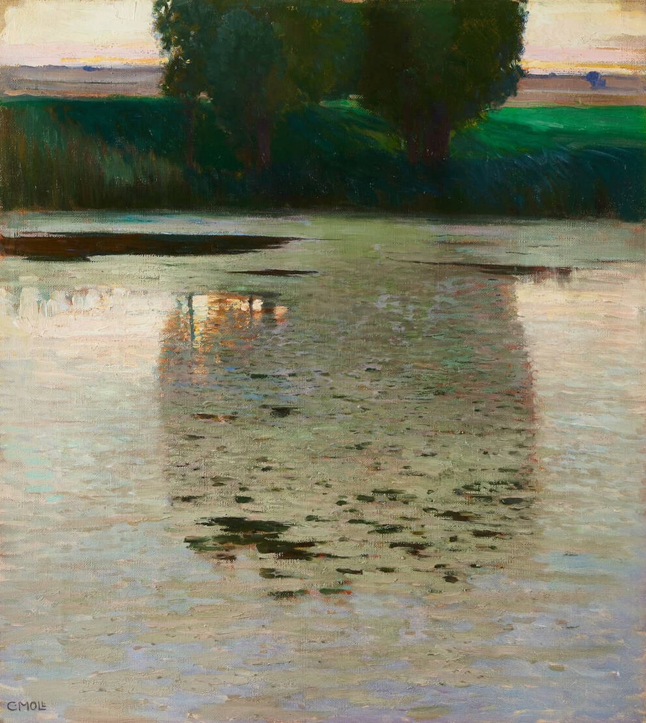 Entardecer by Carl Moll - 1902 - 56 × 50,5 cm 