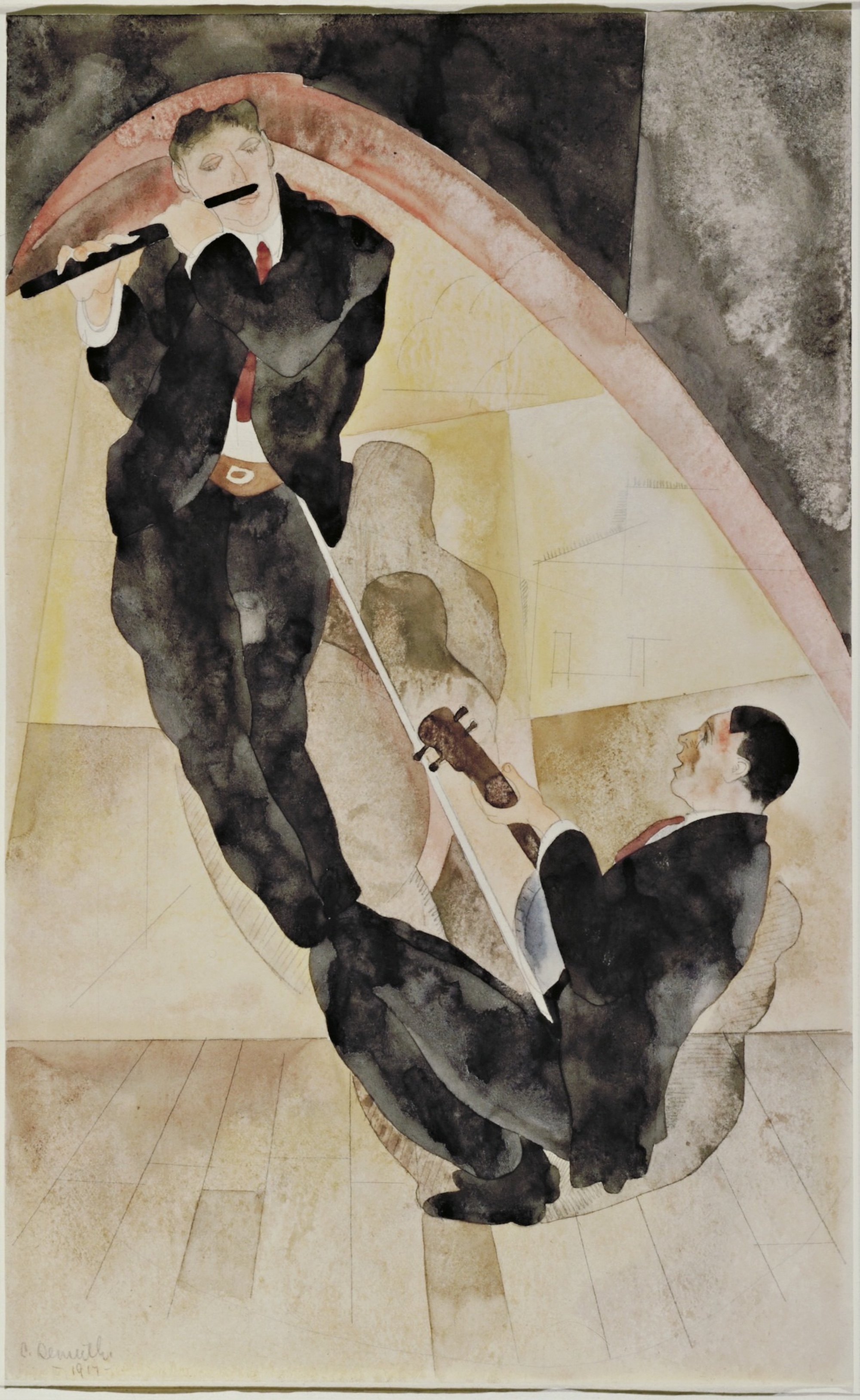 Muzycy wodewilowi by Charles Demuth - 1917 r. - 33 x 20,3 cm 
