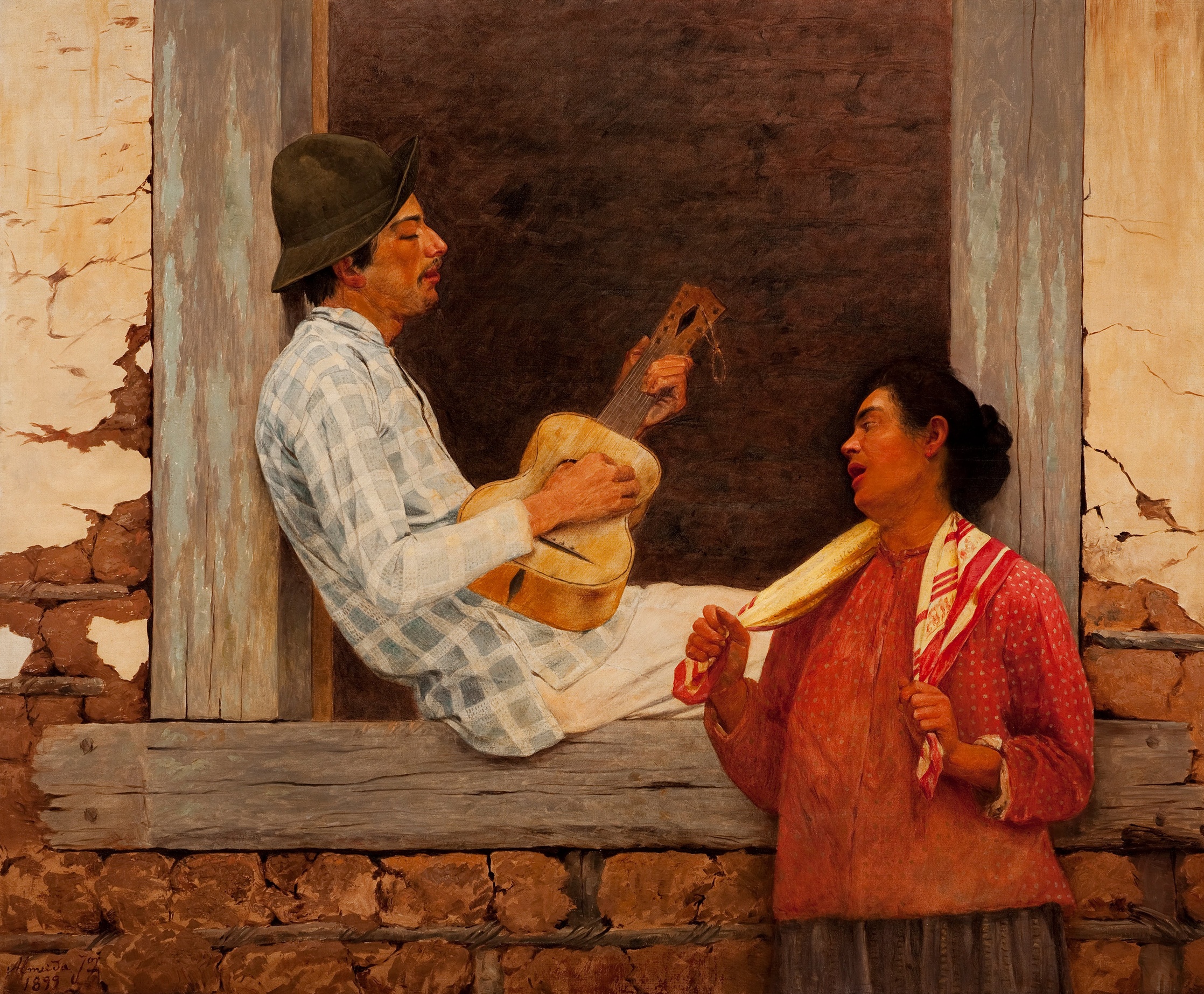 Il chitarrista by Jose Ferraz Almeida Júnior - 1899 - 141 x 172 cm 