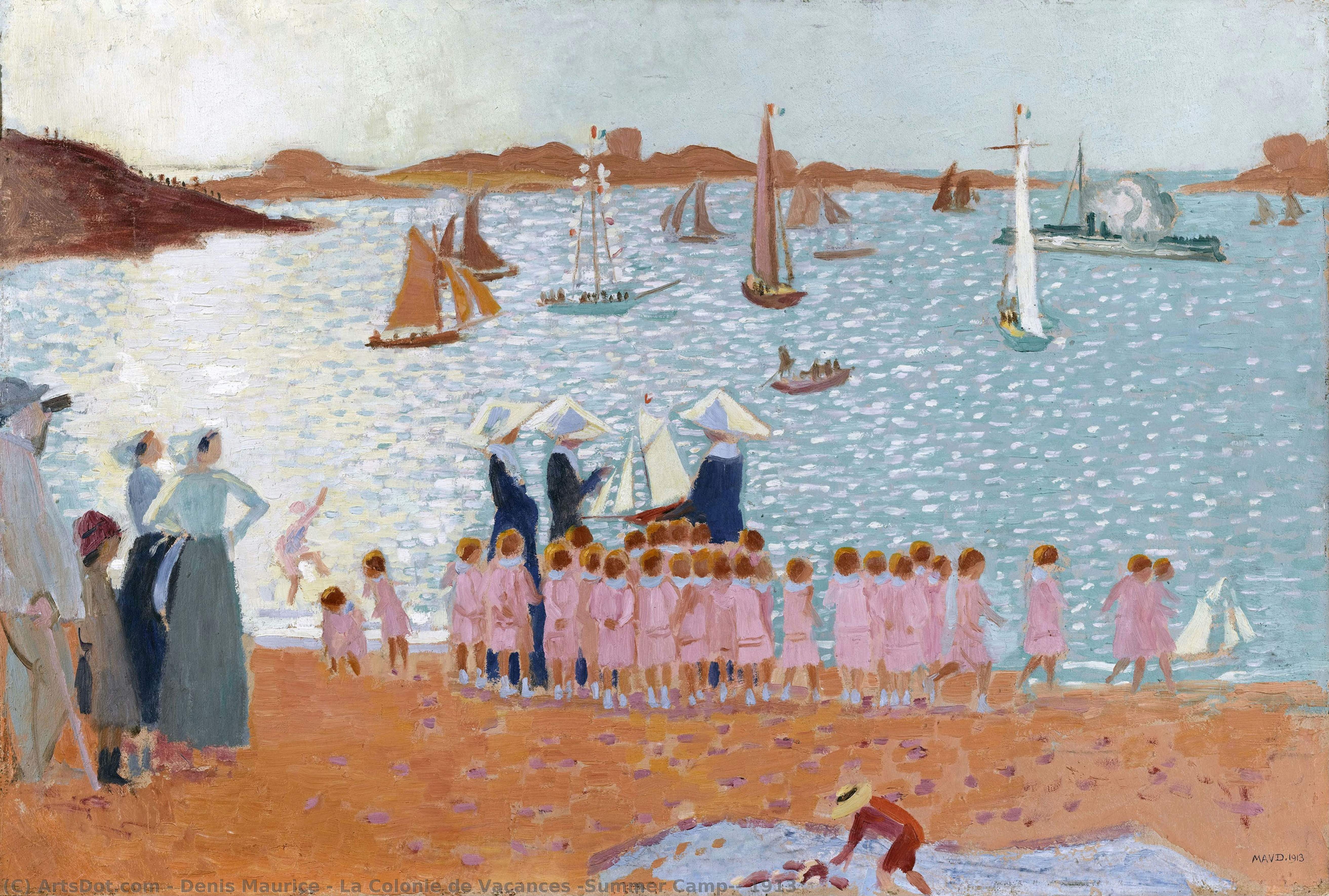 Nyári tábor by Maurice Denis - 1913 - 50 × 73 cm 