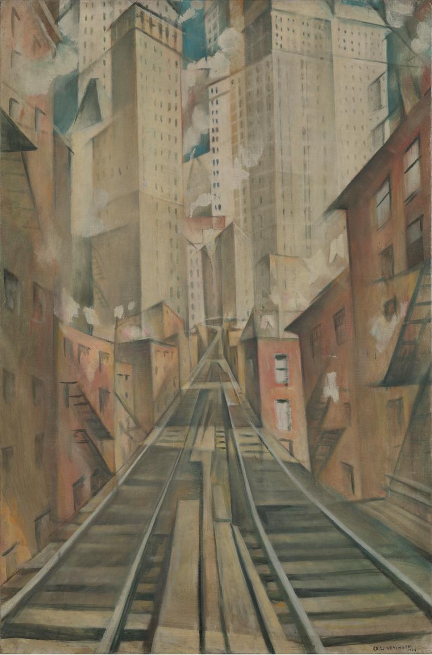 Sufletul orașului fără suflet by Christopher R. W. Nevinson - 1920 - 91,5 x 60,8 cm 