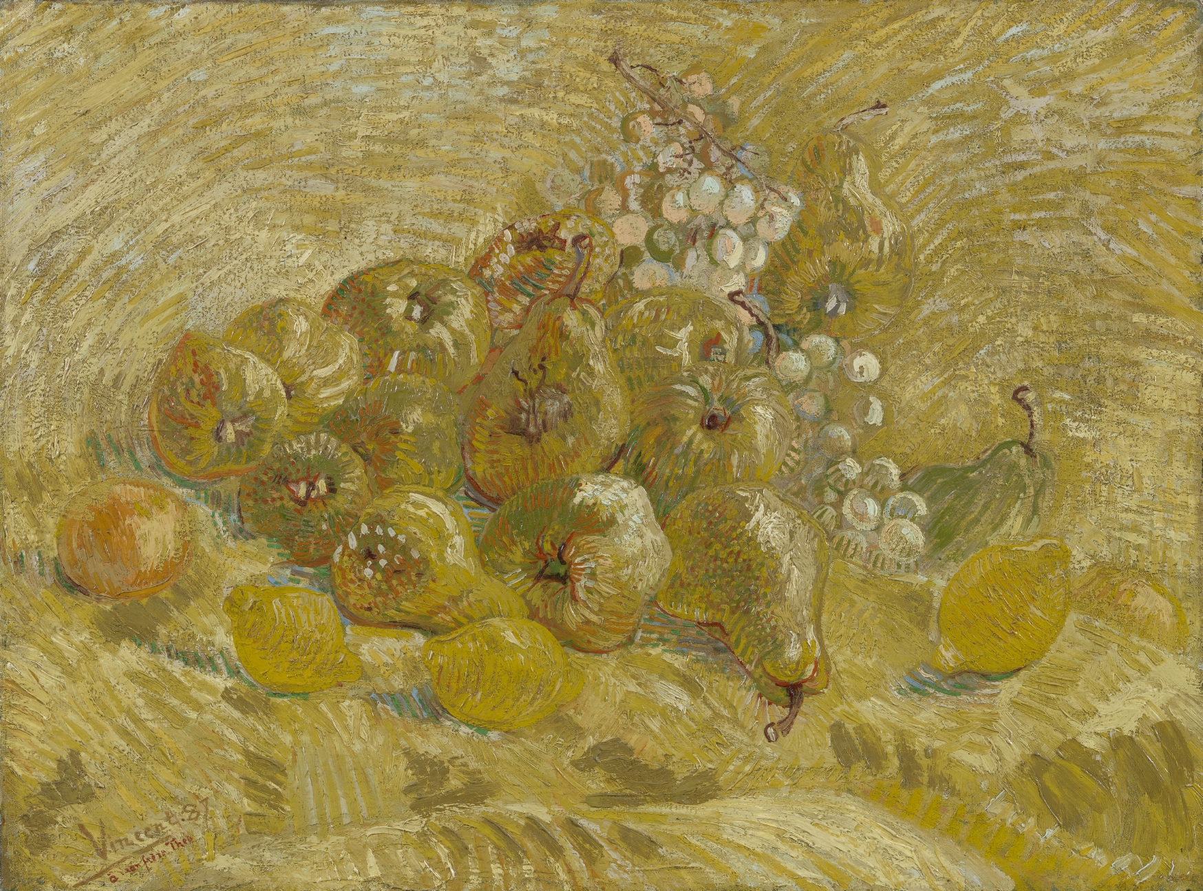 Quinces, Lemons, Pears and Grapes by Vincent van Gogh - 1887 - 48.9 x 65.5 cm Van Gogh Museum