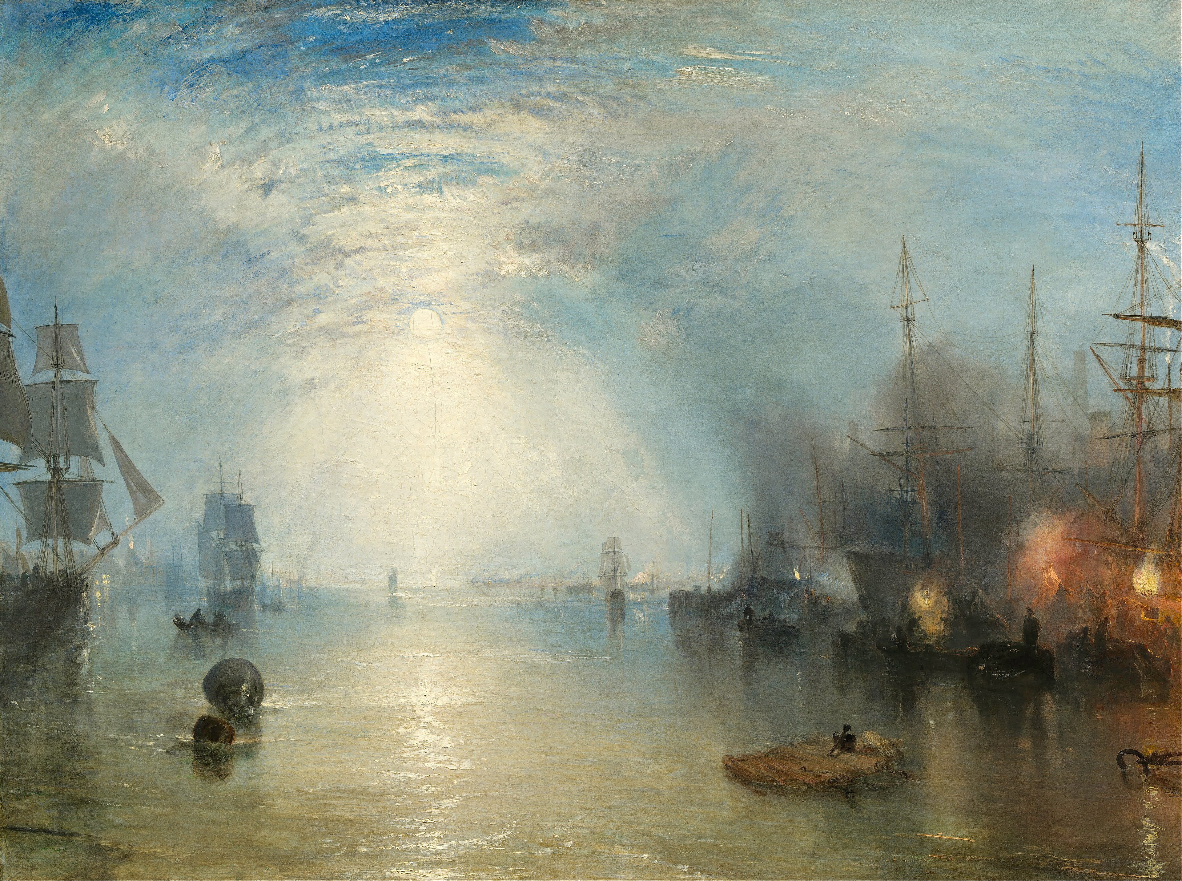 Човнярі завантажують вугілля при місячному світлі by Joseph Mallord William Turner - 1835 - 92.3 x 122.8 см 