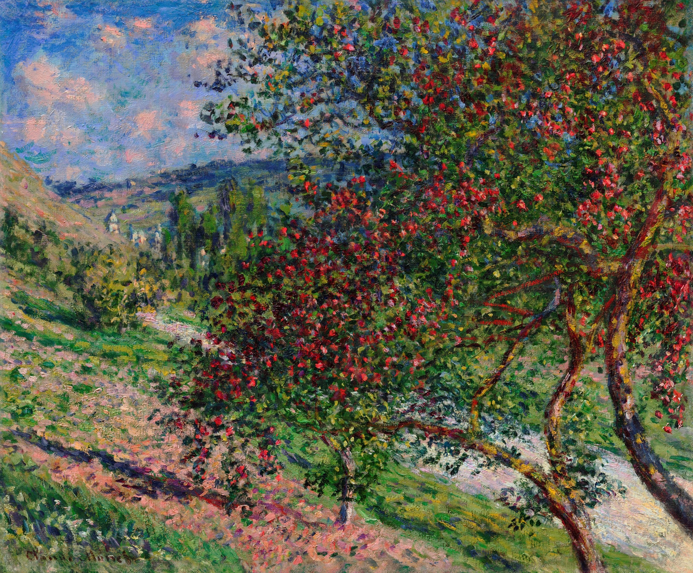 Jabloně, Vétheuil by Claude Monet - 1878 - 55,2 x 66 cm 