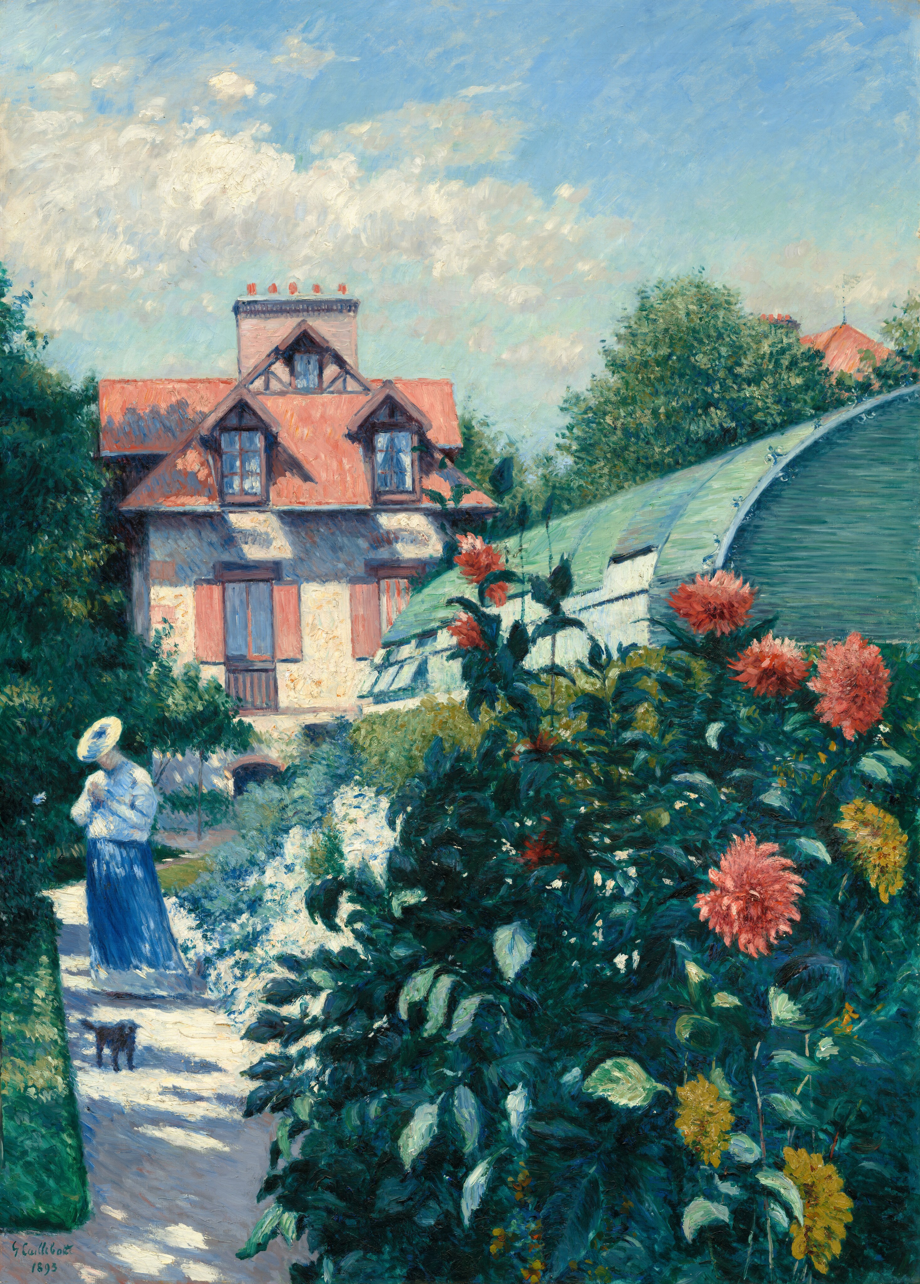 Dahlias, Garden at Petit Gennevilliers by Gustave Caillebotte - 1893 - 157 x 114 cm National Gallery of Art