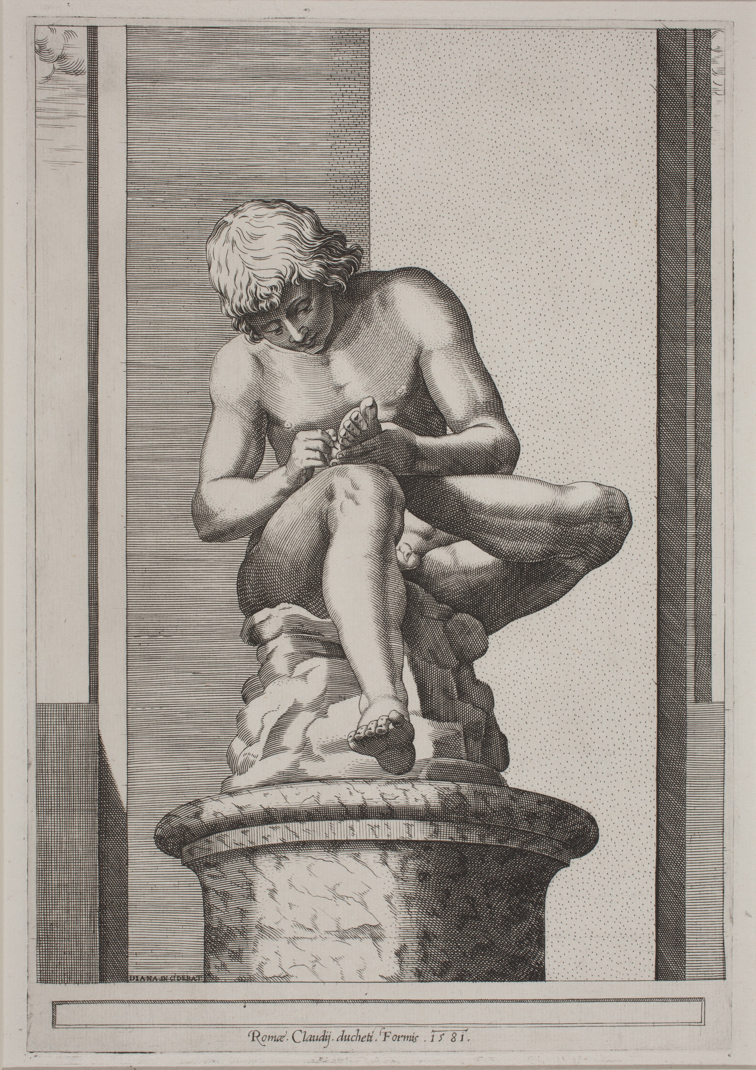 Spinario by Diana Scultori, Claudio Duchetti - 1581 - 54,2 × 42,9 cm 