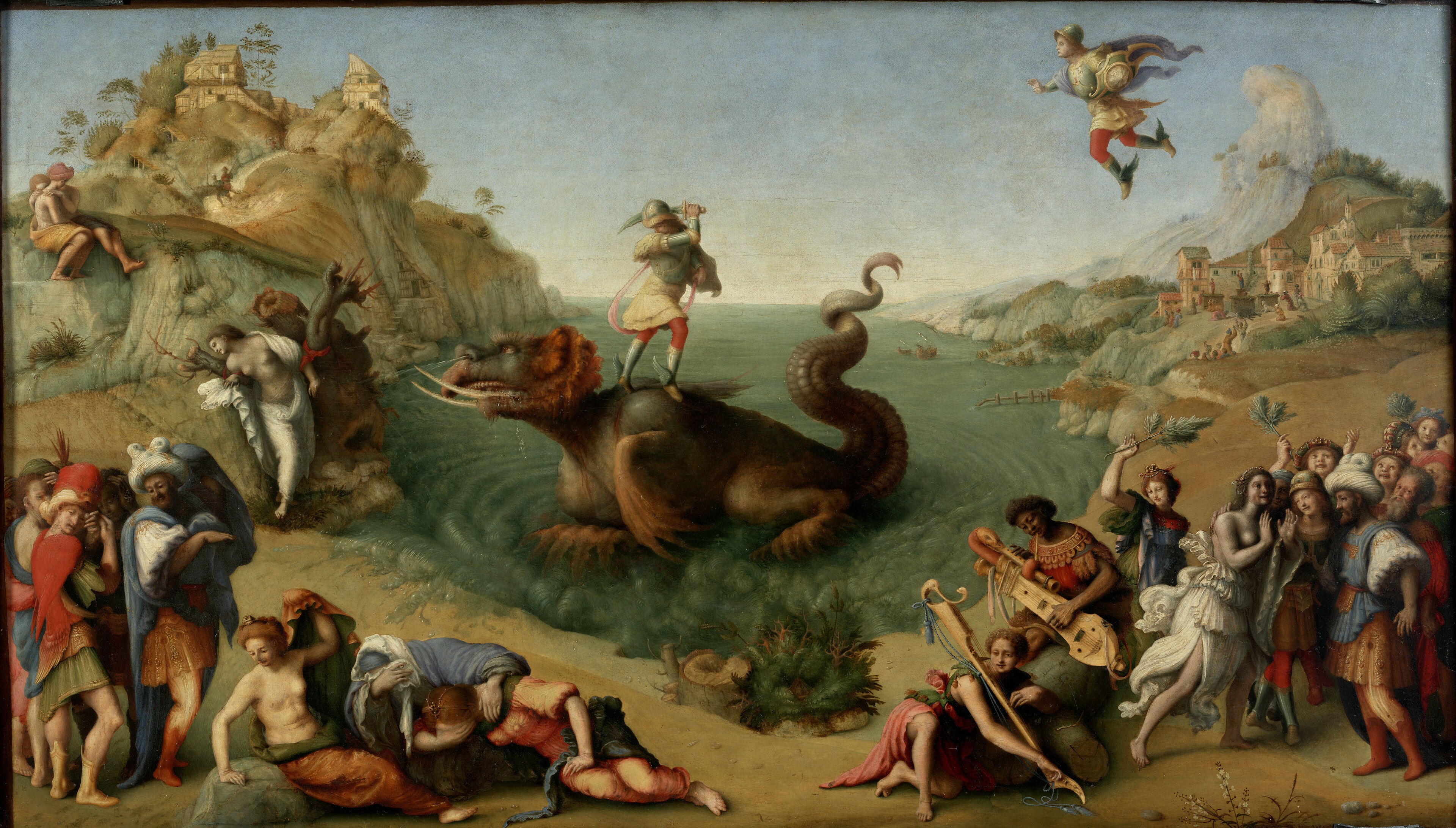 アンドロメダを救うペルセウス by Piero di Cosimo - 1510あるいは1513年 - 71 × 122 cm 