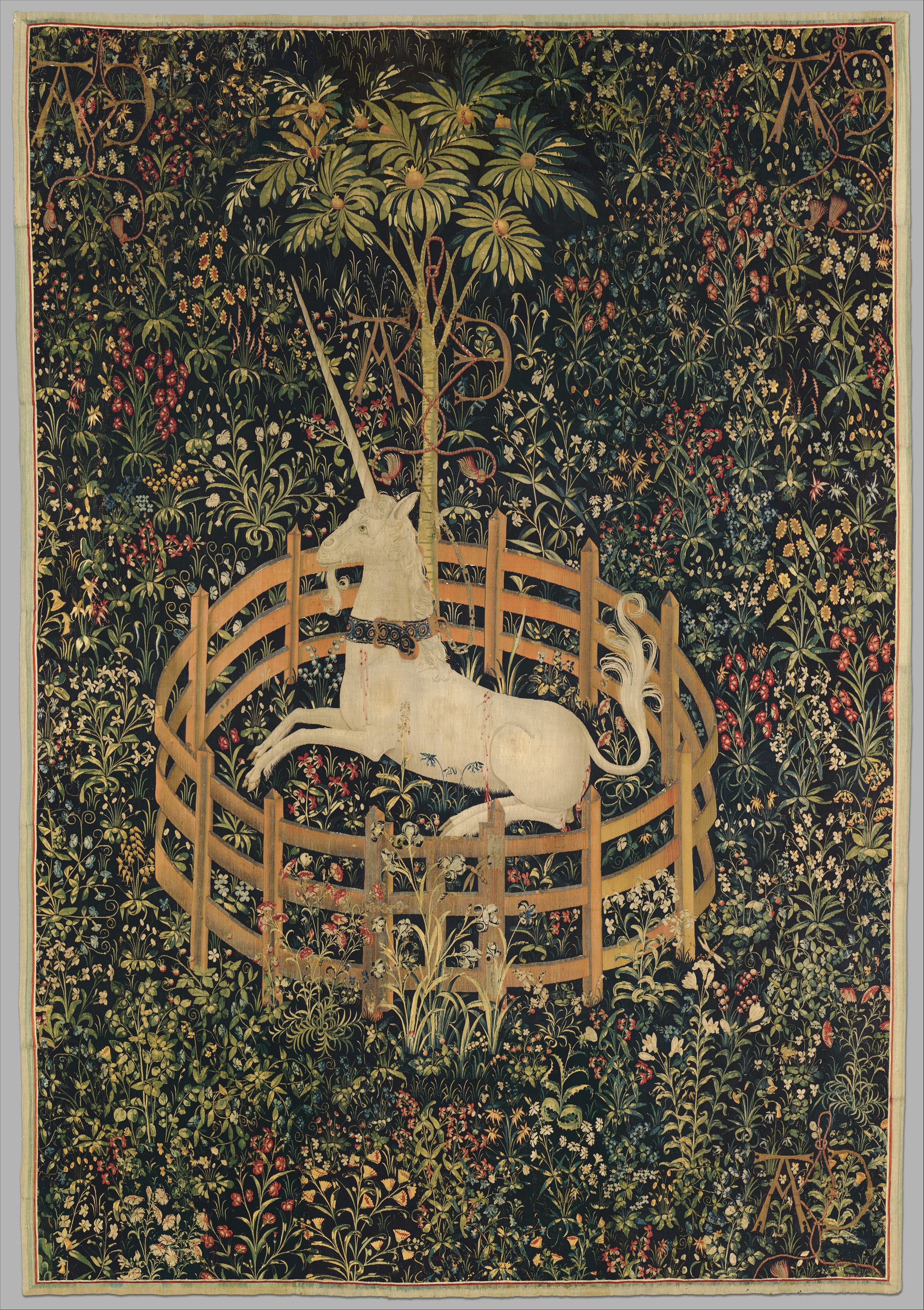 捕らわれた一角獣 by Unknown Artist - 1495-1505年 - 368 x 251.5 cm 