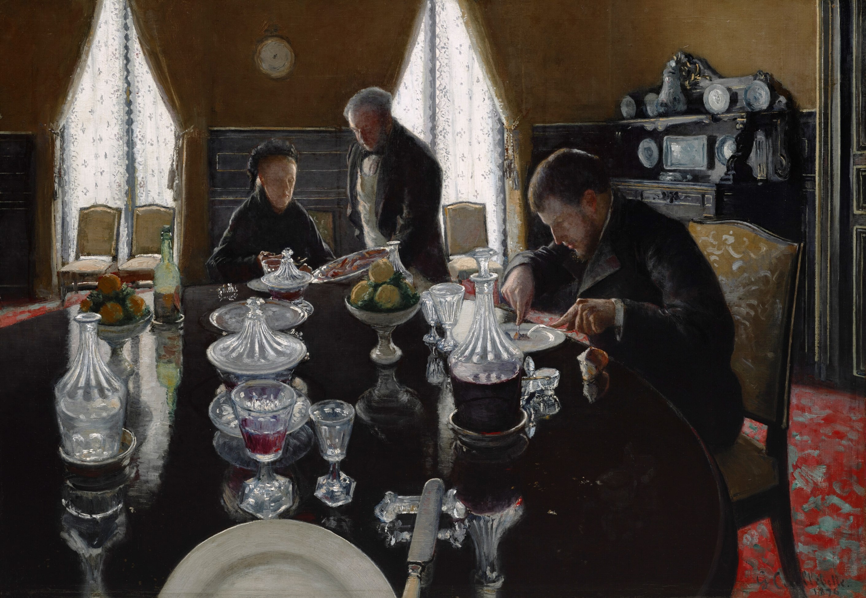 朝食 by Gustave Caillebotte - 1876年 - 52.2 x 76 cm 