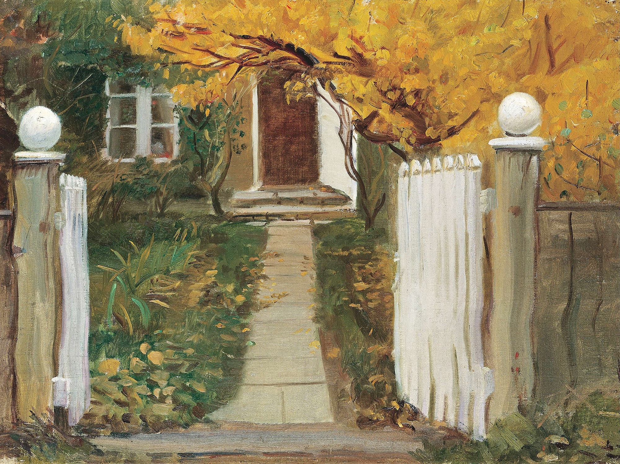 Intrarea în grădina noastră by Anna Ancher - 1903 - 36.5 x 50.8 cm 
