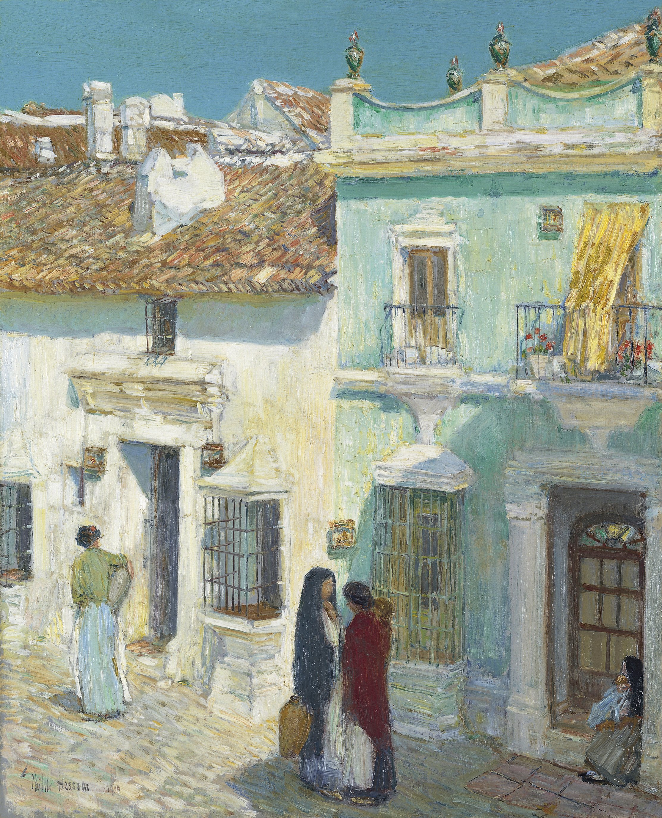 Plaza de la Merced, Ronda by Frederick Childe Hassam - 1910 r. - 64,6 x 52 cm 