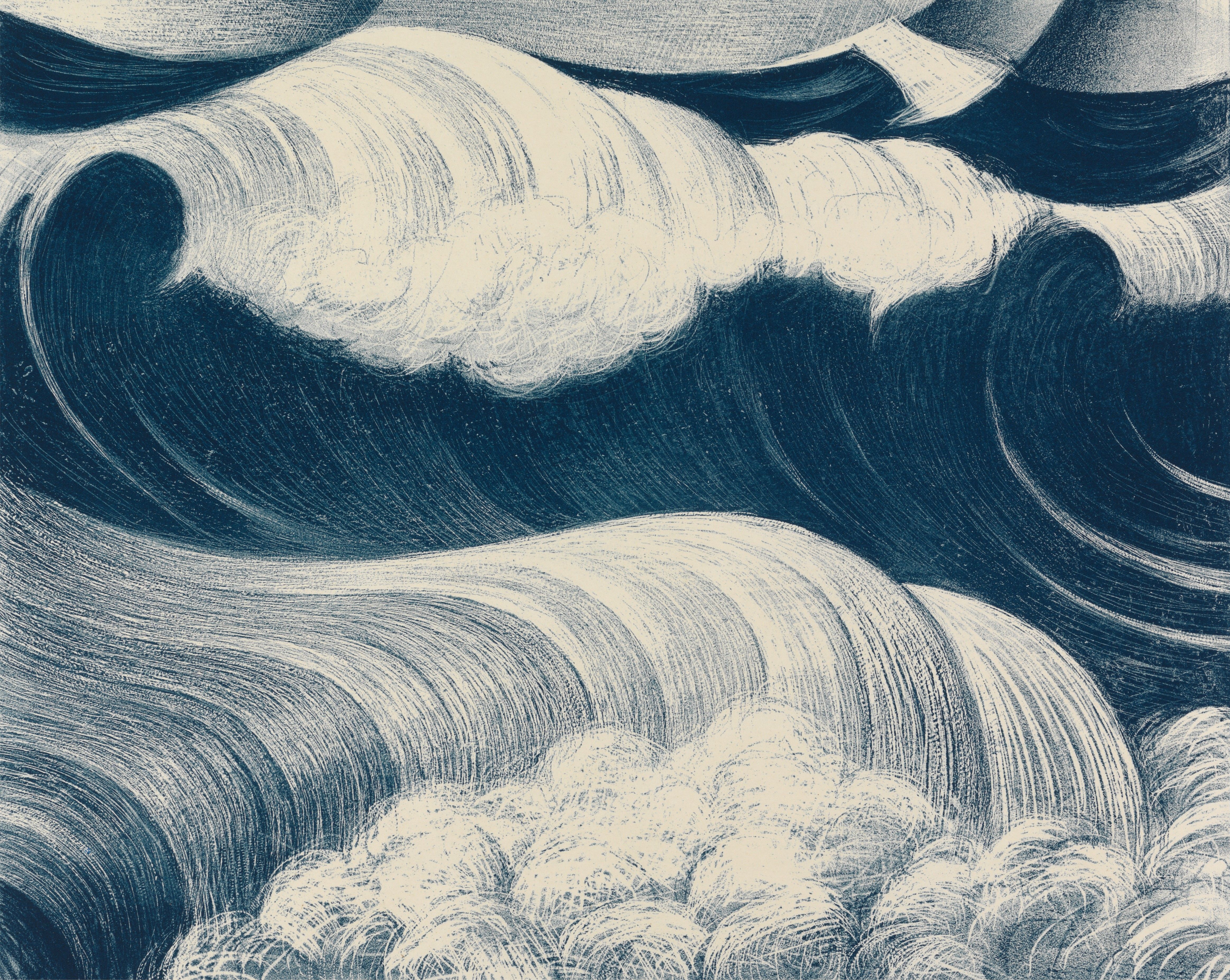 Vågen by Christopher R. W. Nevinson - 1917 - 45,1 x 53,3 cm 