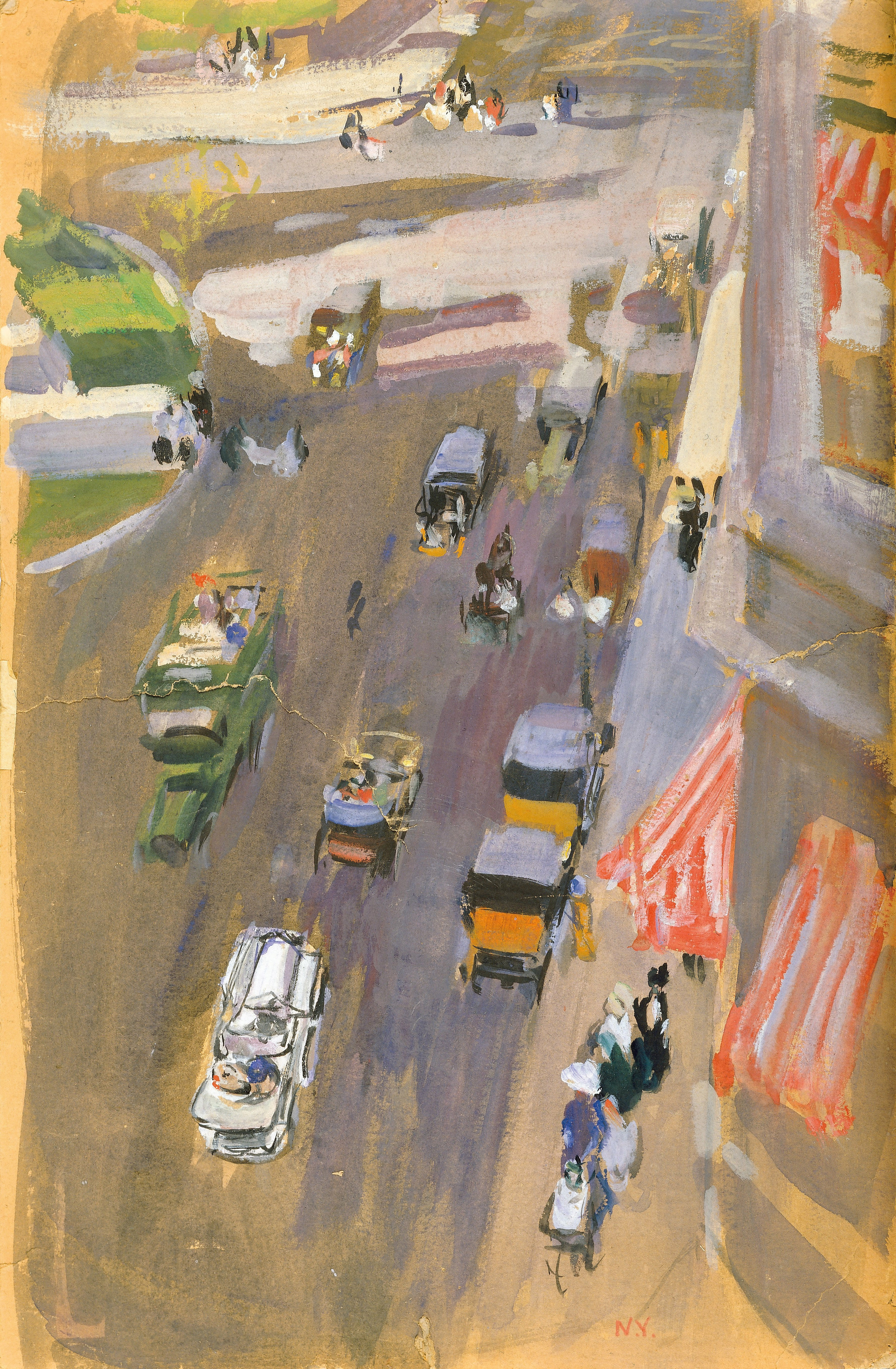 Fifth Avenue, New York by Joaquín Sorolla - 1911 - 63 x 41 cm 