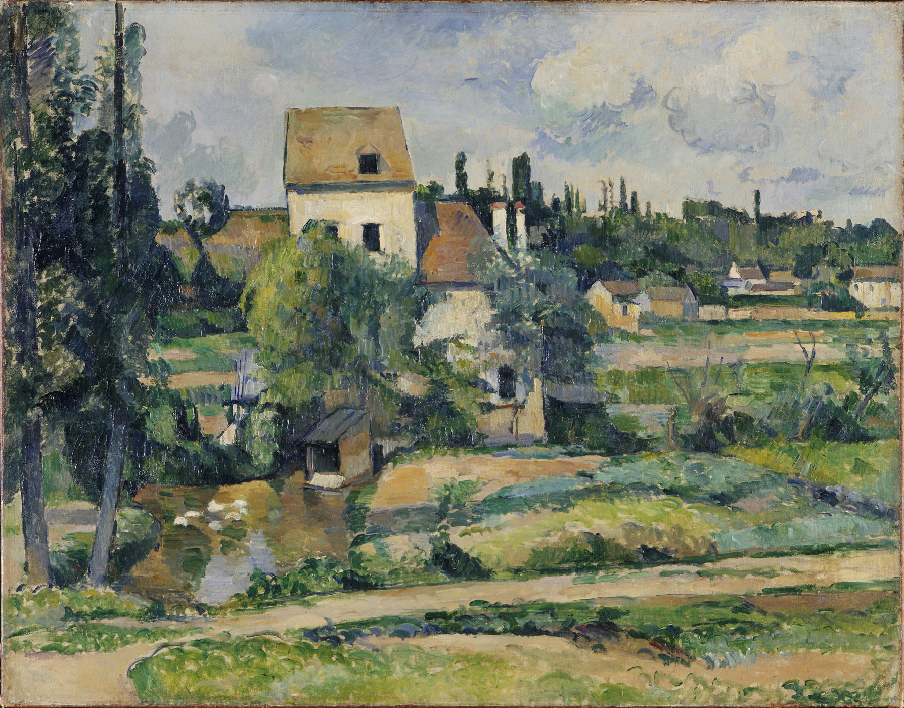 Mill on the Couleuvre at Pontoise by Paul Cézanne - 1881 - 73.5 x 91.5 cm Alte Nationalgalerie