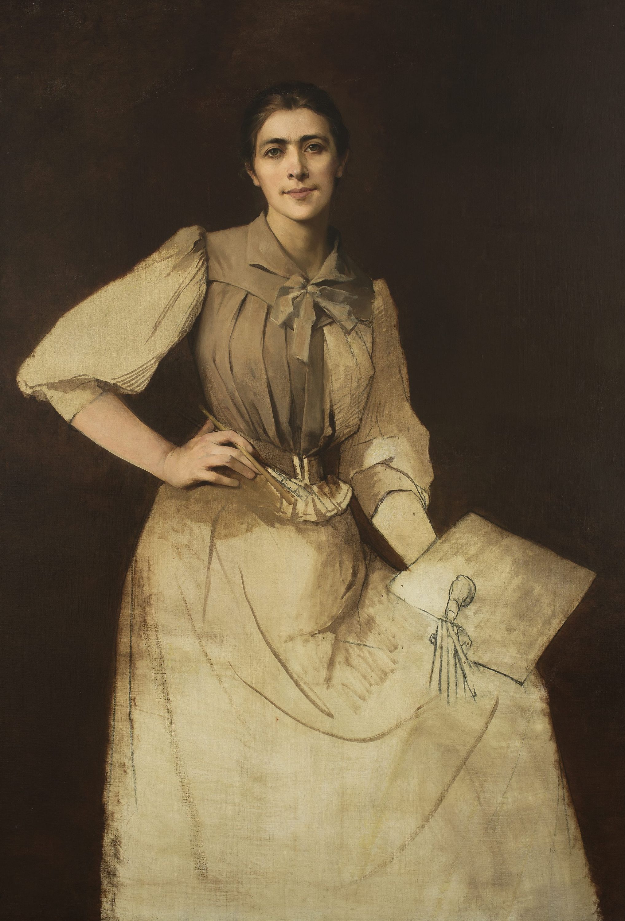 未完成的自畫像 by Anna Bilińska-Bohdanowicz - 1892 年 - 163 x 113.5 釐米 