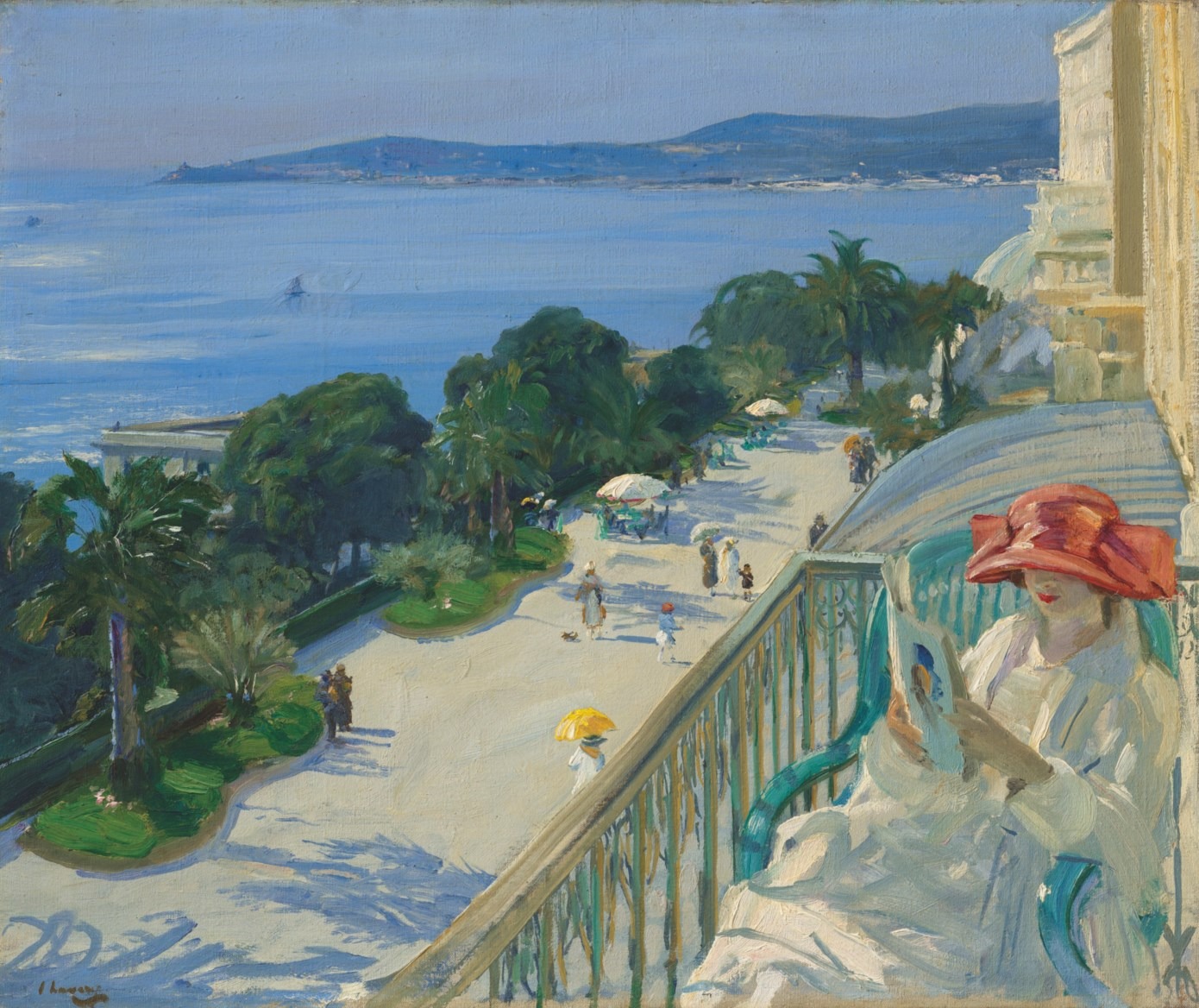 Die Terrasse, Cap d'Ail by John Lavery - 1921 - 63,5 x 76,8 cm Private Sammlung