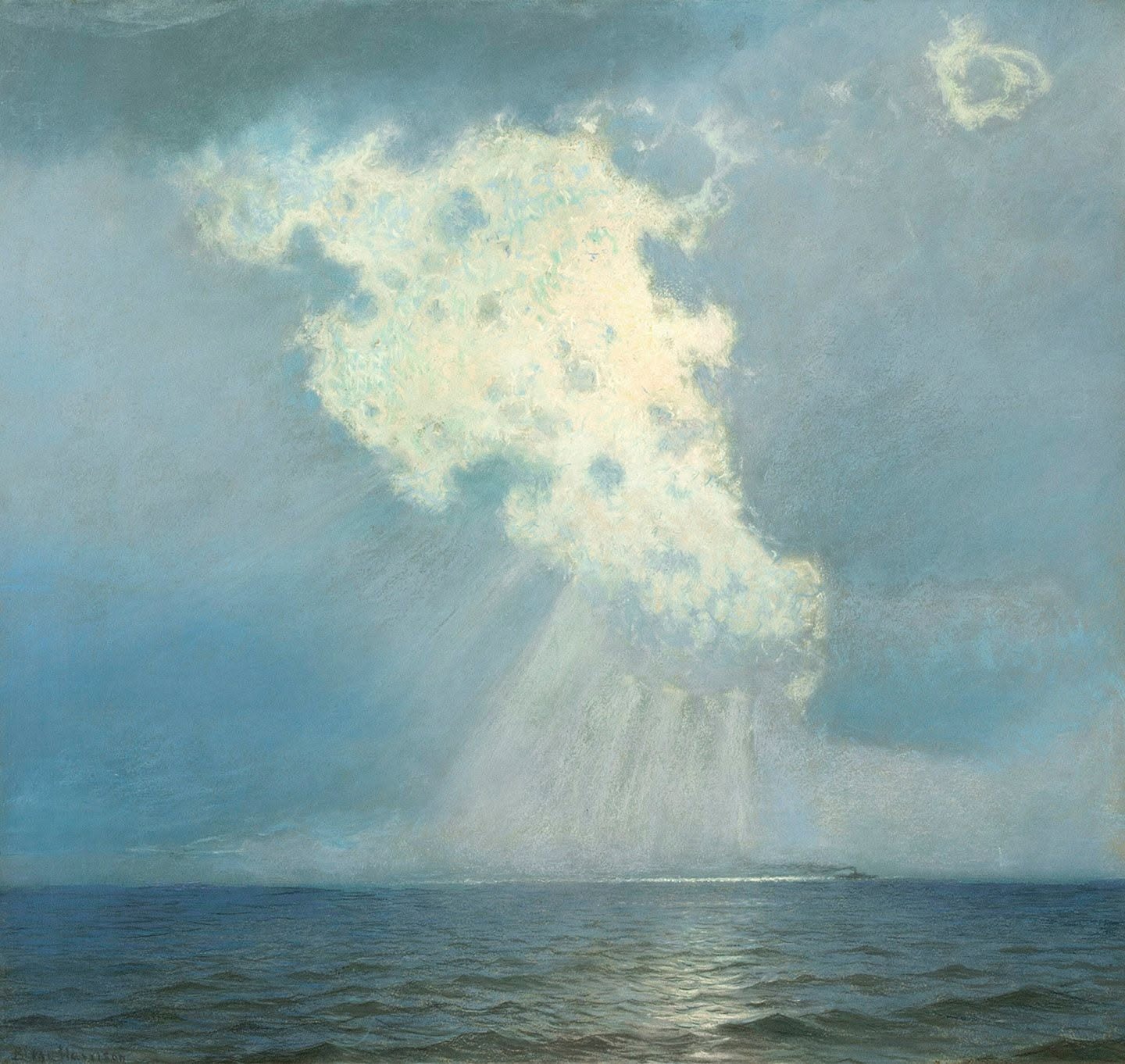 پرتو خورشید بر دریا by Lowell Birge Harrison - ۱۹۱۳-۱۹۱۴ - ۷۰.۸ × ۷۶.۲ سانتی‌متر 
