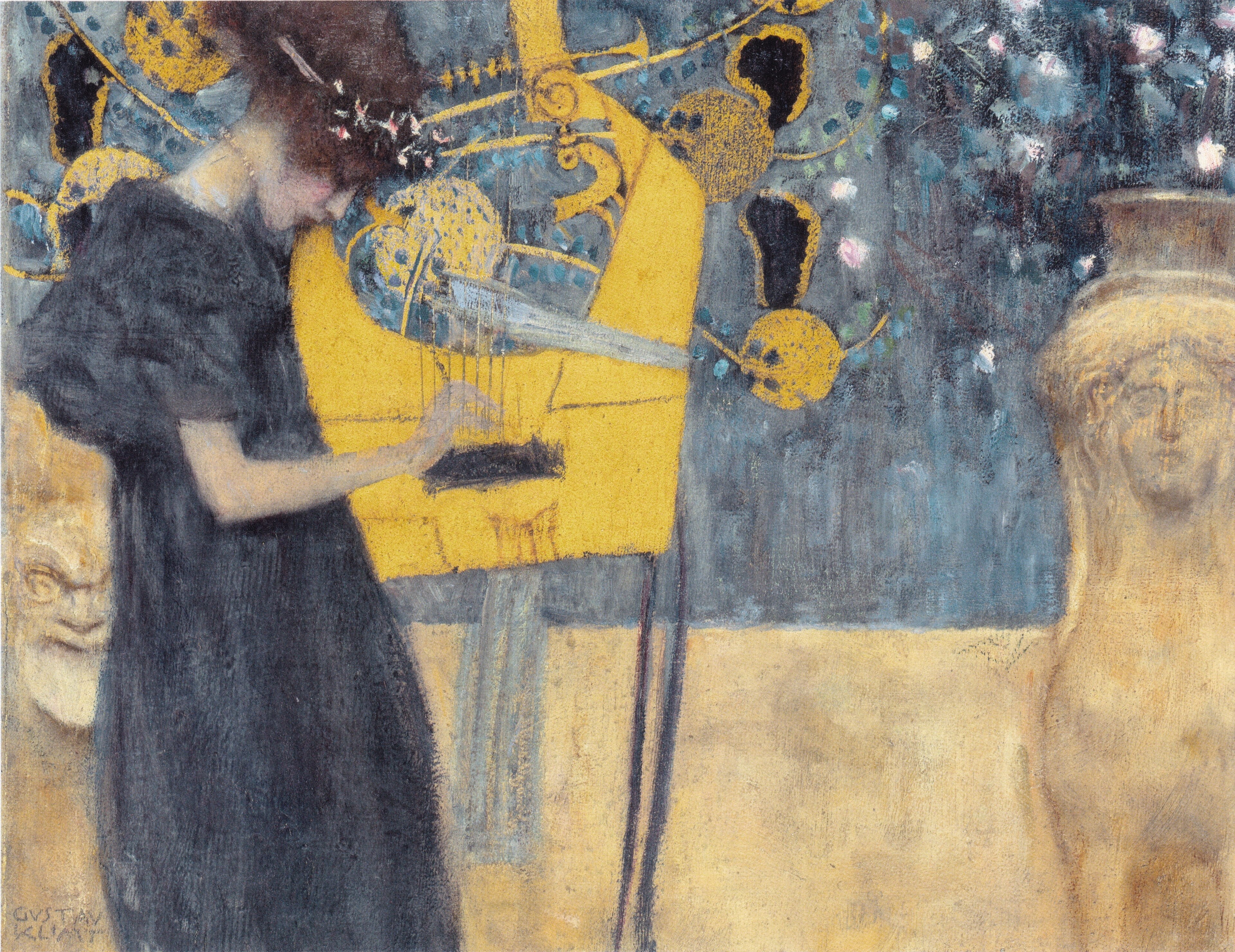 Hudba by Gustav Klimt - 1895 - 37 x 44,5 cm 