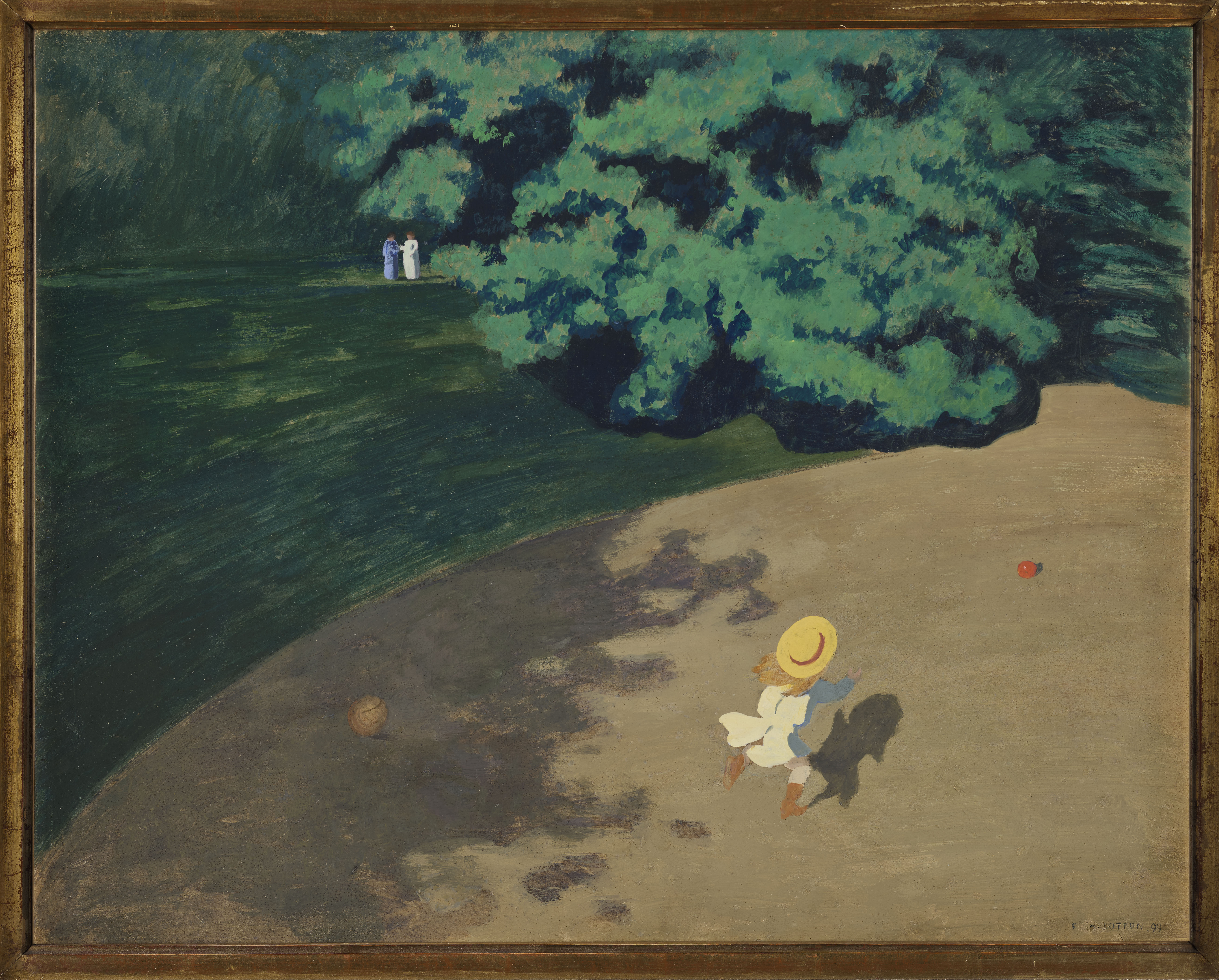 توپ (گوشه‌ای از پارک همراه با یک کودک) by Félix Vallotton - ۱۸۹۹ - ۴۸ در ۶۱ سانتی‌متر 